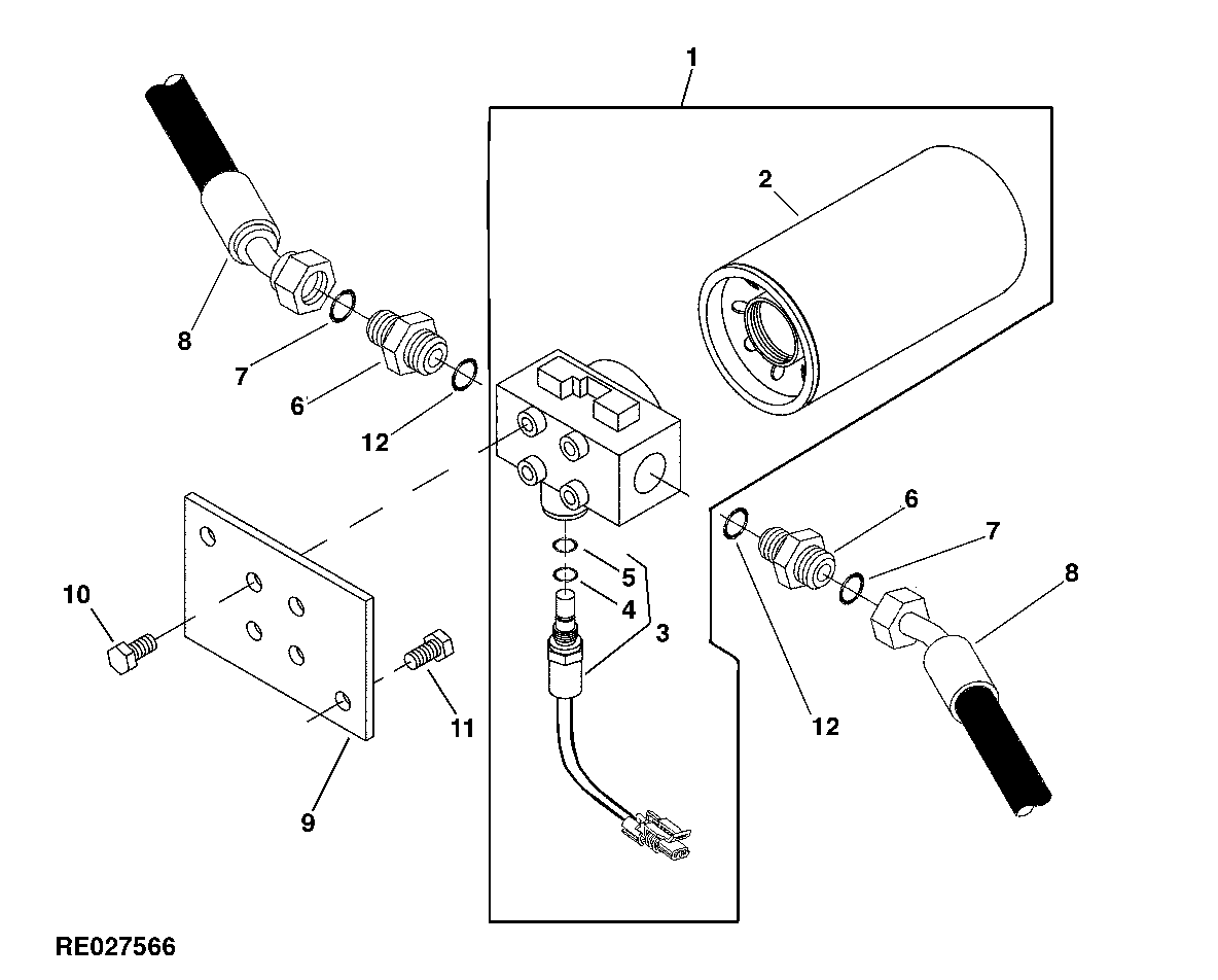 Axle Lube Filter (Power Shift Transmission) ( - 020953)