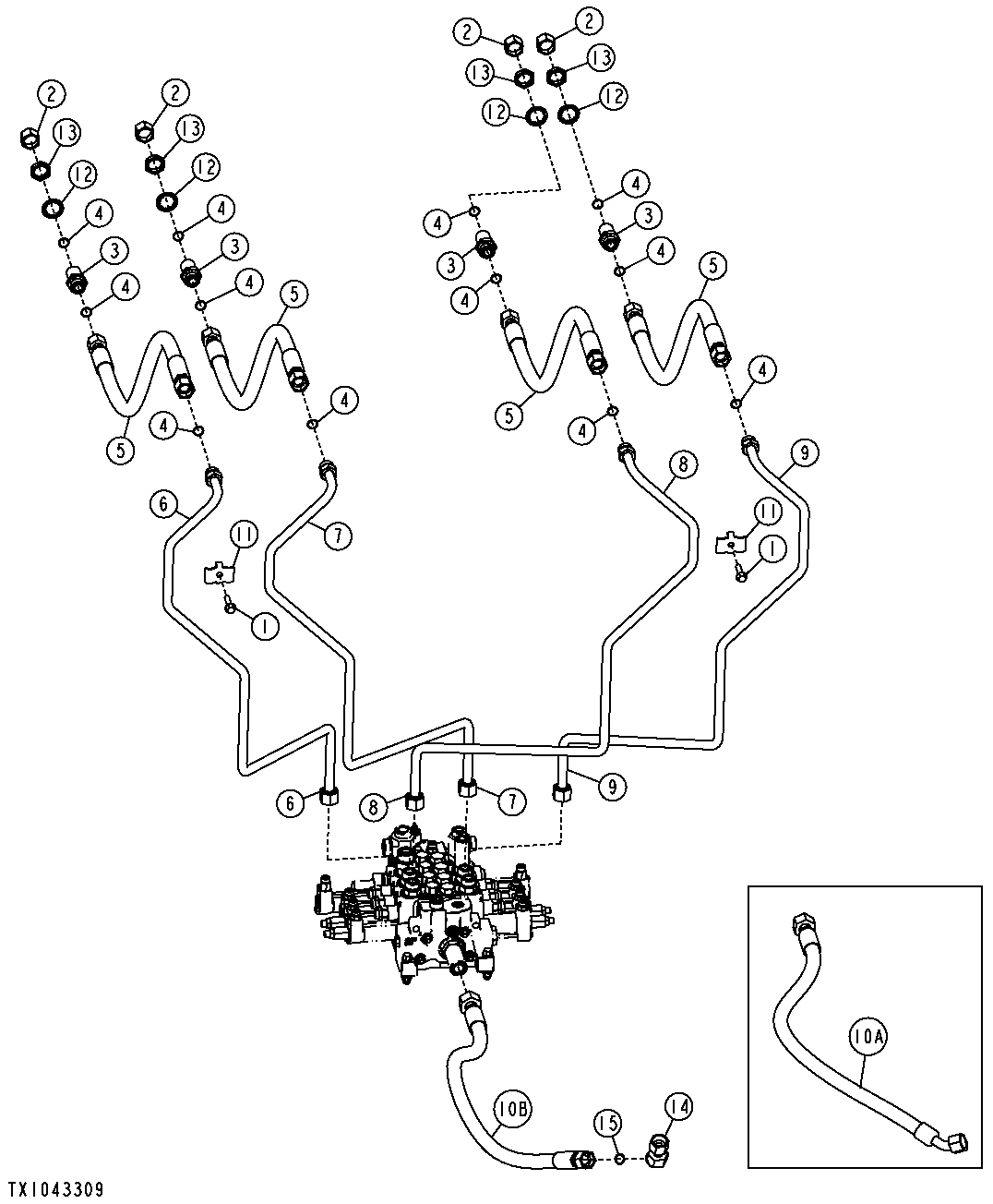 Third and Fourth Function Auxiliary Hydraulic Lines (Z-Bar) (594433 - )