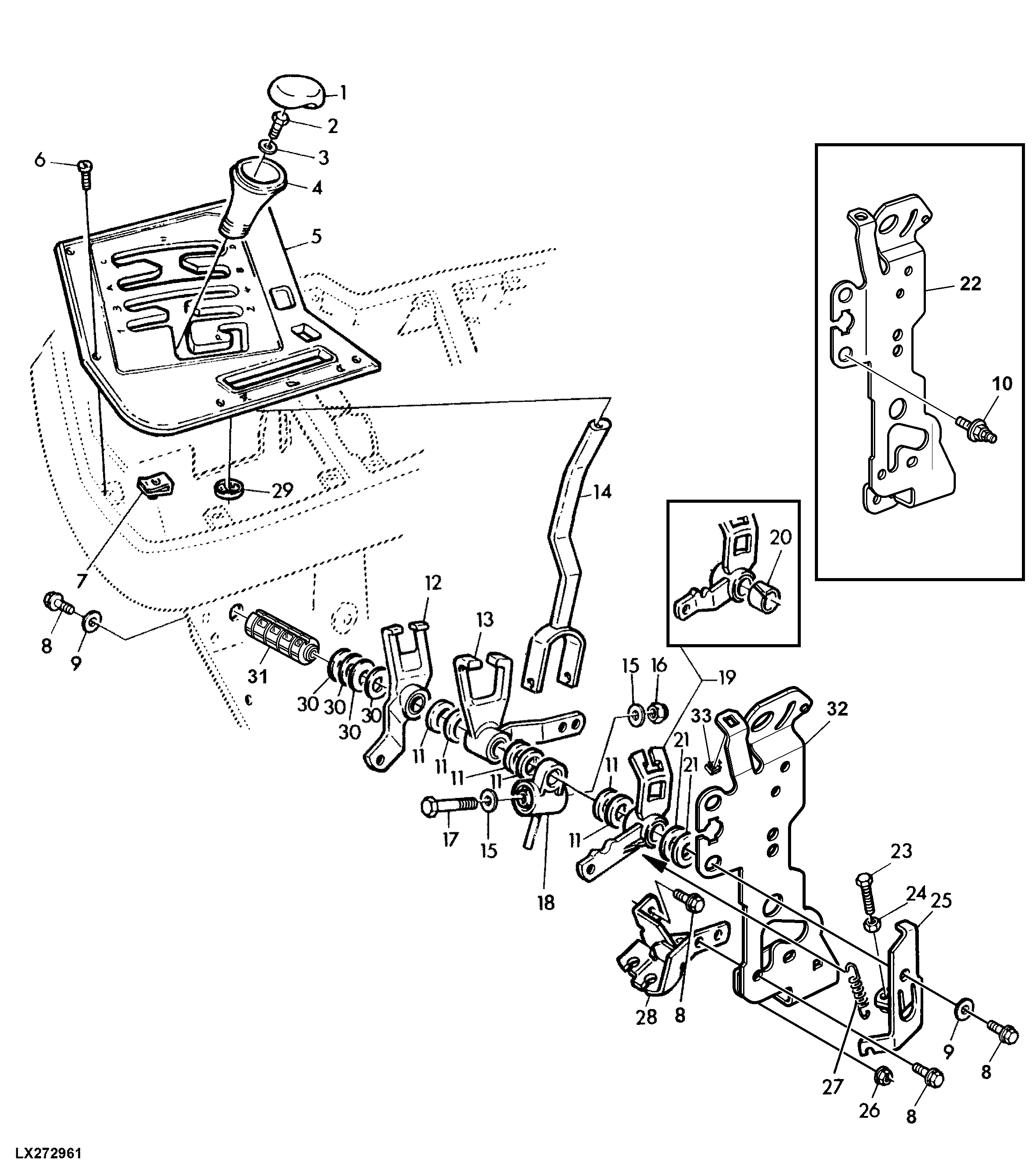 GEAR SHIFT COMPONENTS WITH 12-SPEED TRANSMISSION (SYNCROPLUS)