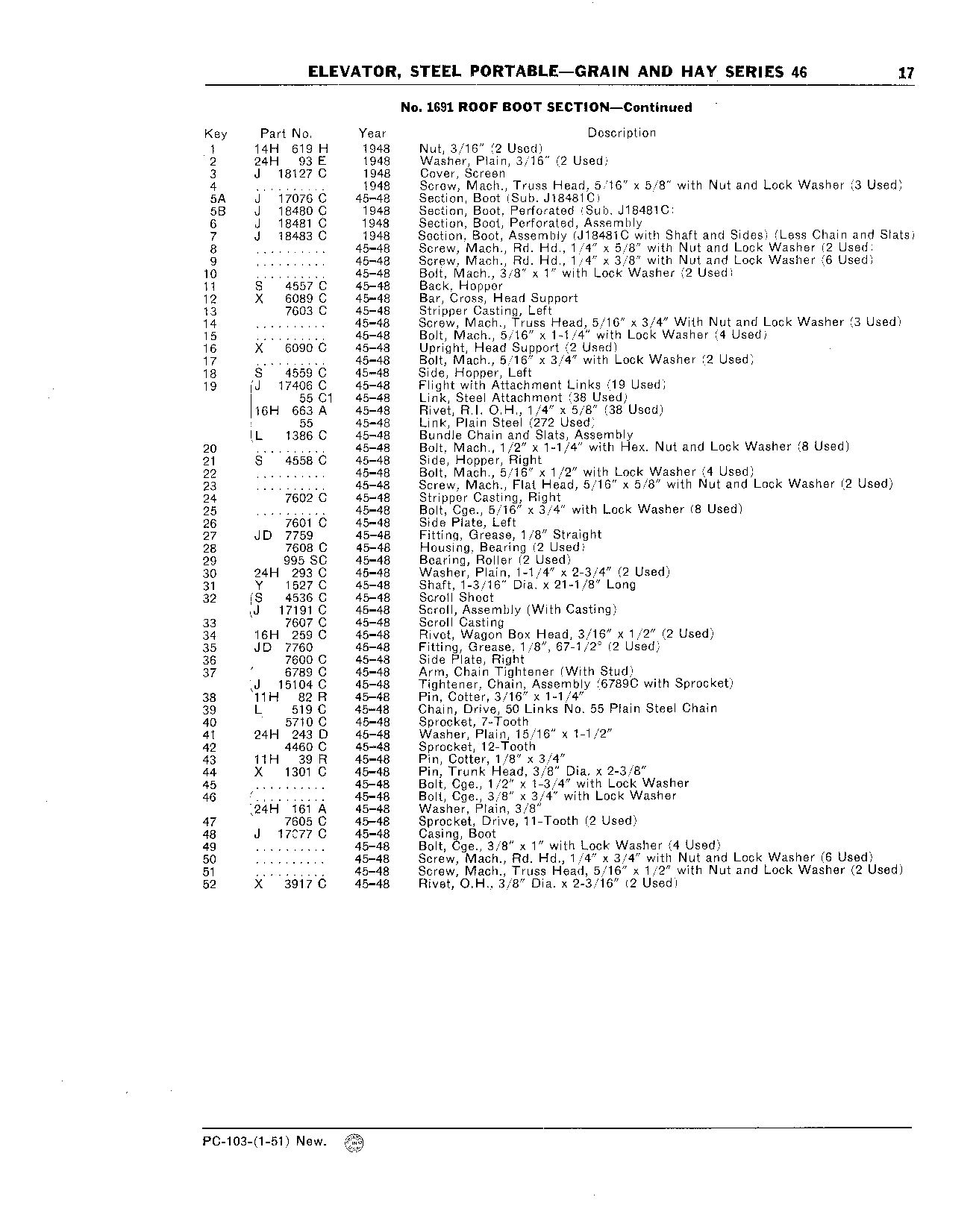 Section, Roof Boot (Continued)