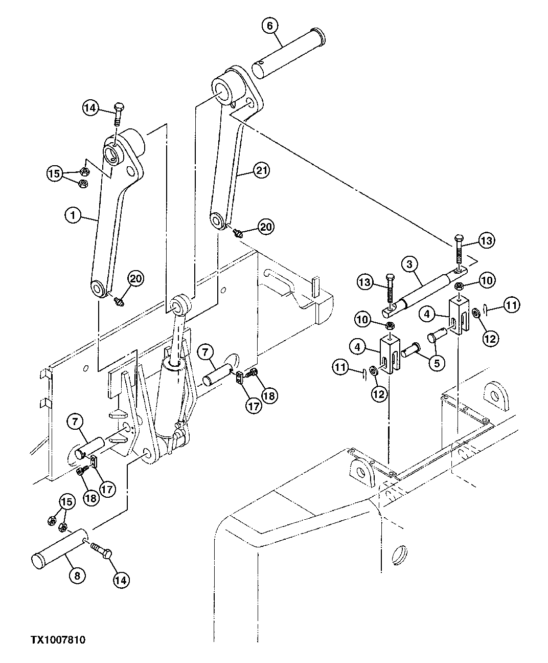COUNTERWEIGHT REMOVAL LINKS, PINS, AND COMPONENTS