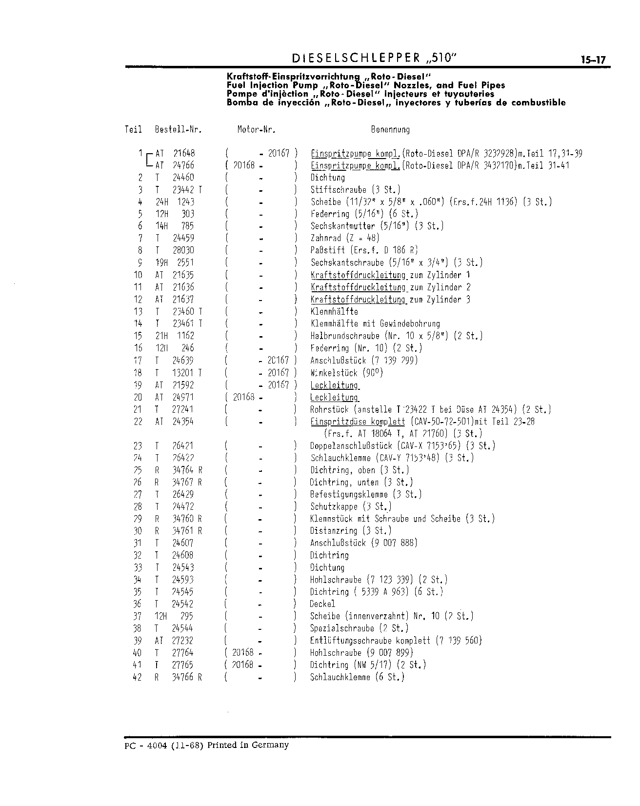 Cut-off Lever Rod (Continued)