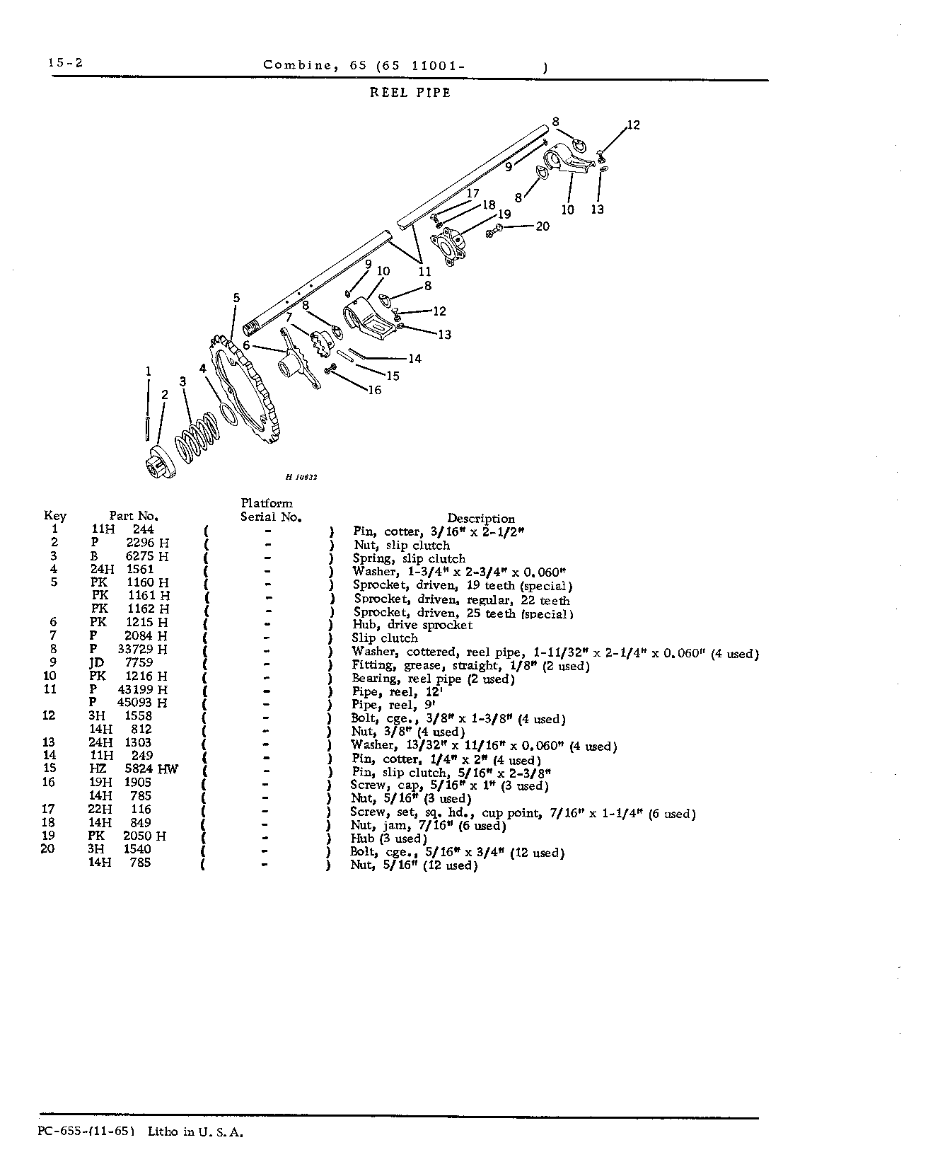 Reel, Support Arms, and End Shield