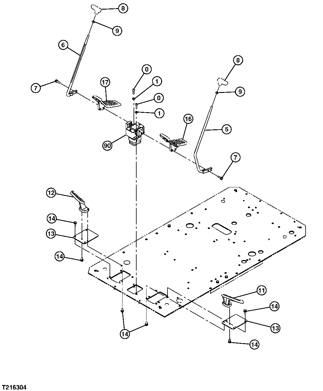 Travel Pilot Control Valve, Levers and Pedals