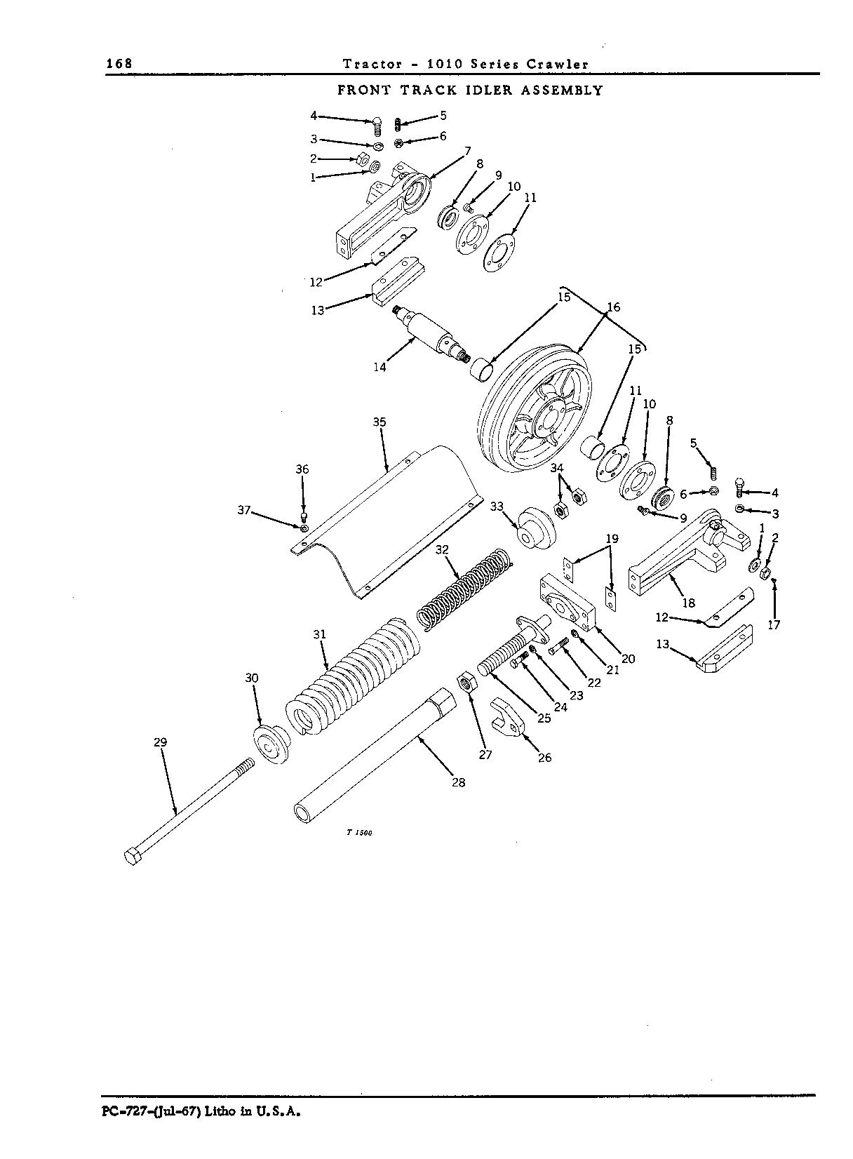 Idler assembly, front track