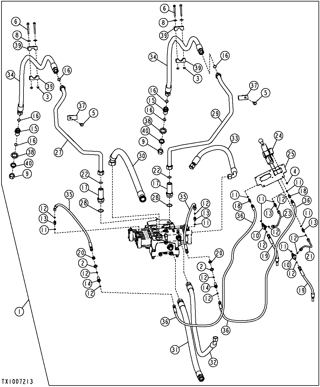 Single Lever Controller Auxiliary Section And Hydraulics