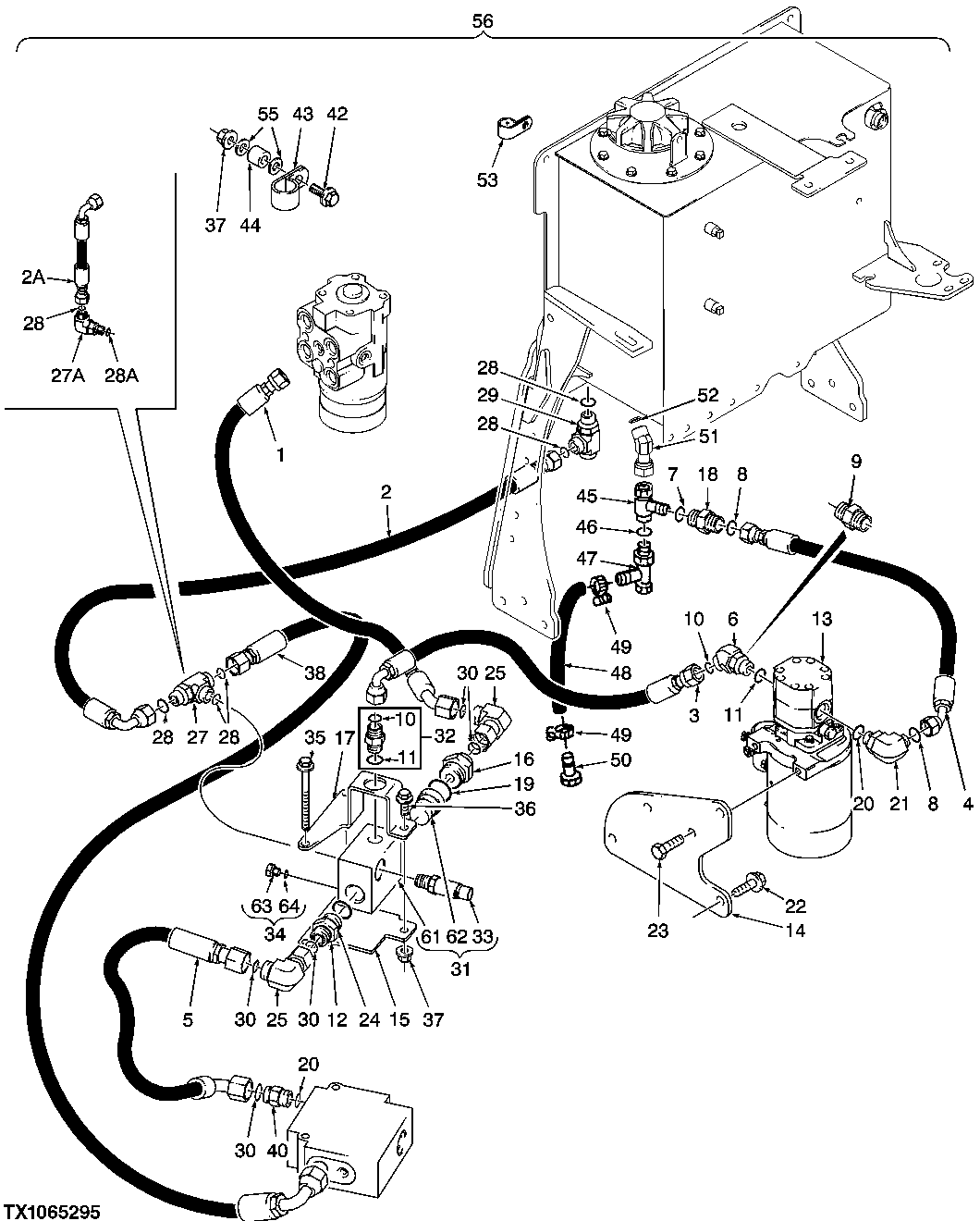 SECONDARY STEERING KIT (TORQUE CONVERTER) (SN 592555- )