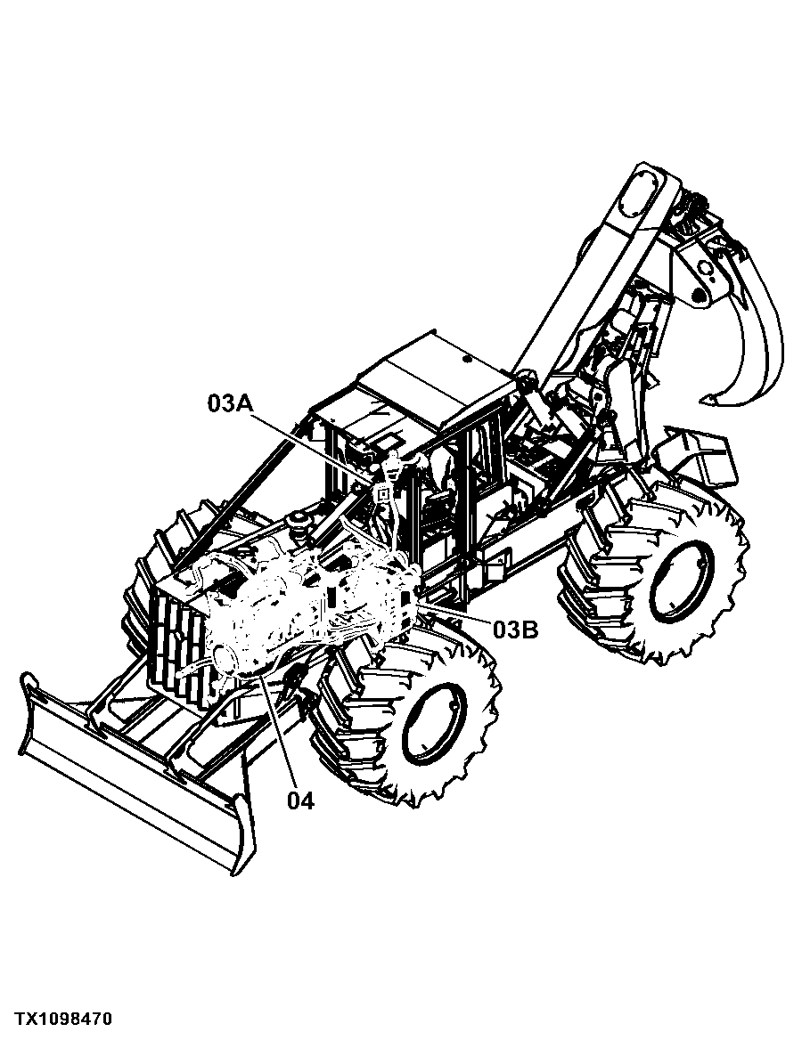 848HTJ Timberjack Cable and Grapple Skidder (PIN: 1DW848HT_ _C630436 - C666892) (PIN: 1DW848HT_ _D630436 - D666892)