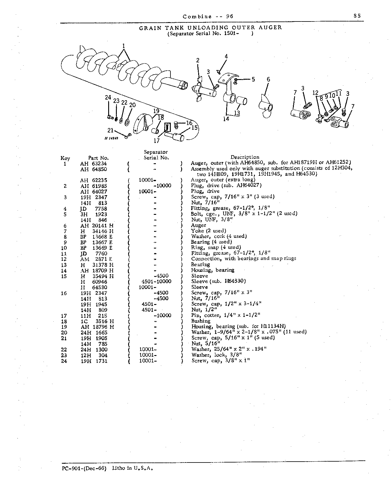 Grain Tank, Unloading Auger Electromagnetic Clutch, Loading and Unloading Augers (Continued)