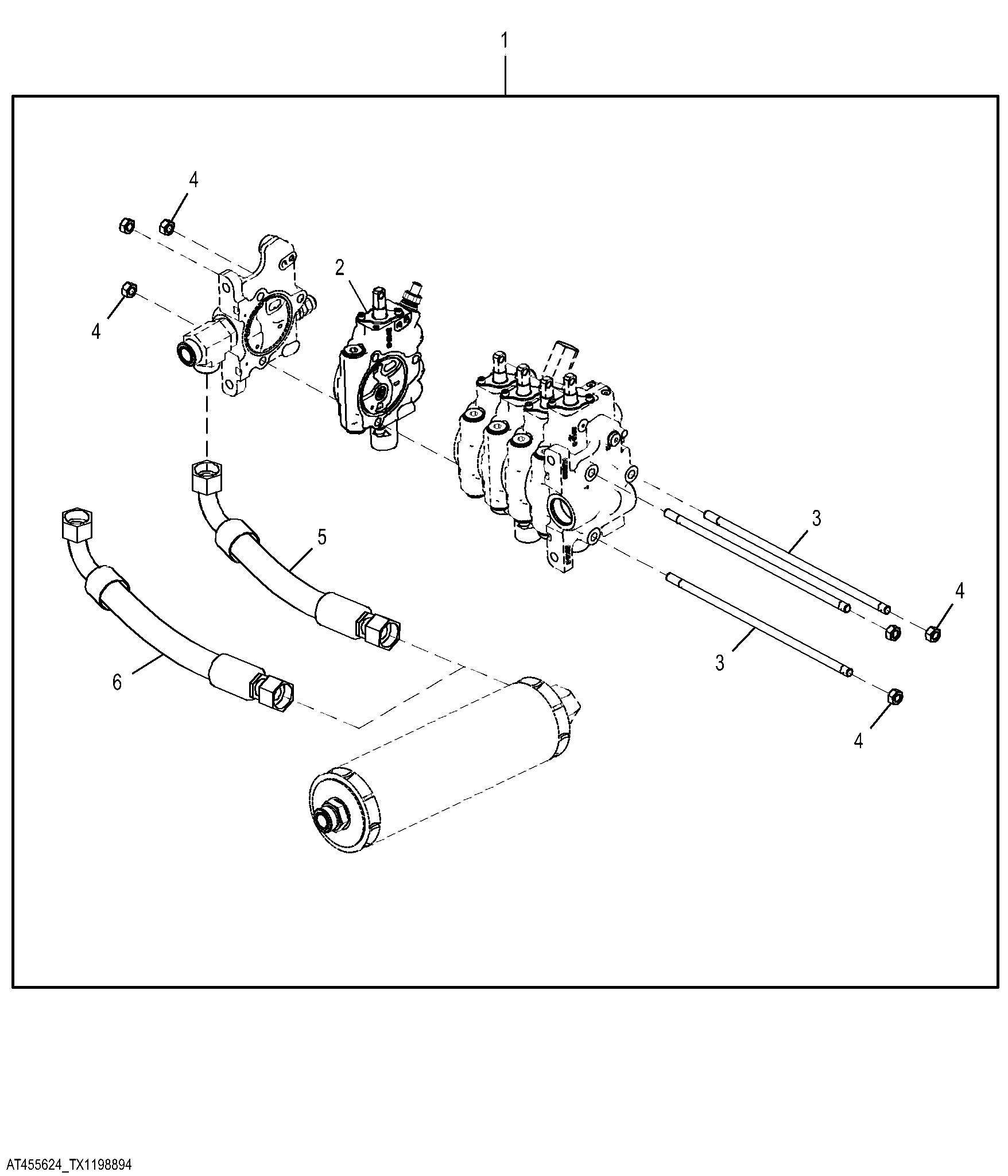 Sixth Function Manual Valve Kit, 2 Way Flow For Thumb, Swinger, or Grapple