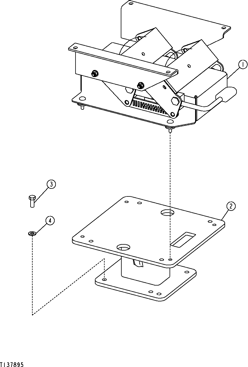 Seat Base And Height Adjuster (W/ Non Suspended Seat)