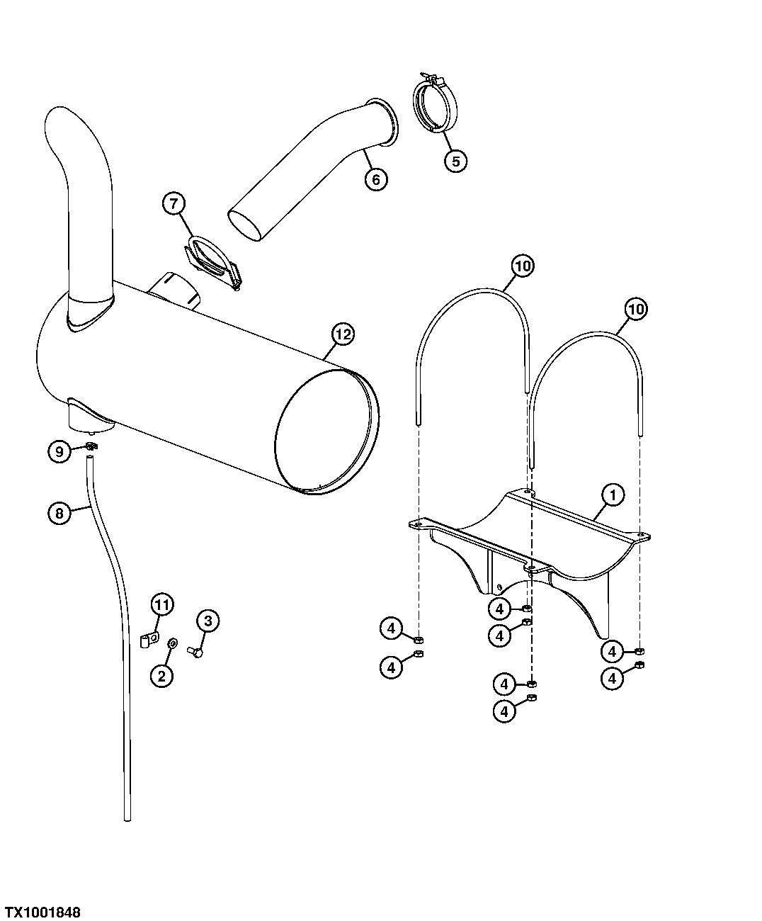 Muffler (Engine 6068HT061) (Engine 6068HT062)