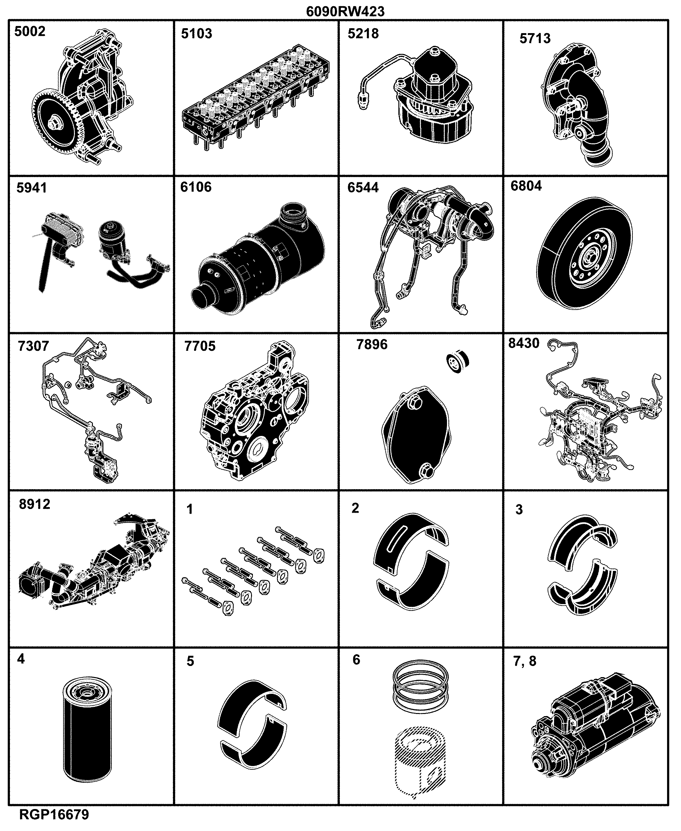 29 Engine 6090RW423-RE558440-AR202000-AR202190-AR201995-AR201999-AR201997-AR202185-AR202004-AR202003-AR202189-AR202187-AR202192-ETN111118-ETN111120-ETN111124-ETN111125-ETN111127-ETN102916-ETN109787-ETN109789-ETN109790