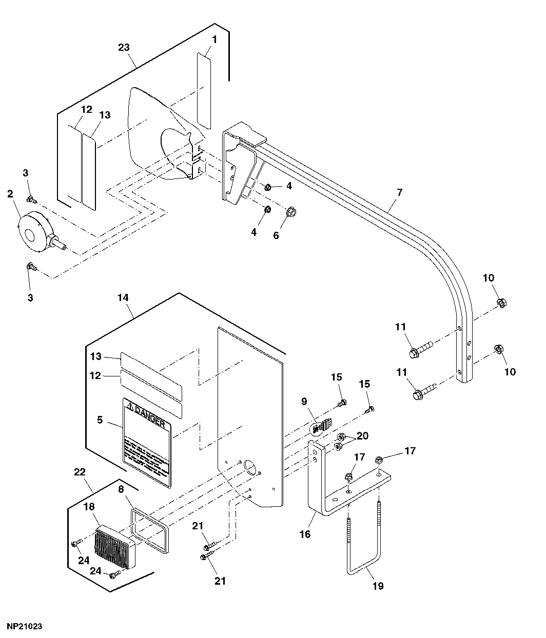 Safety, warning lights and brackets (2001 - )