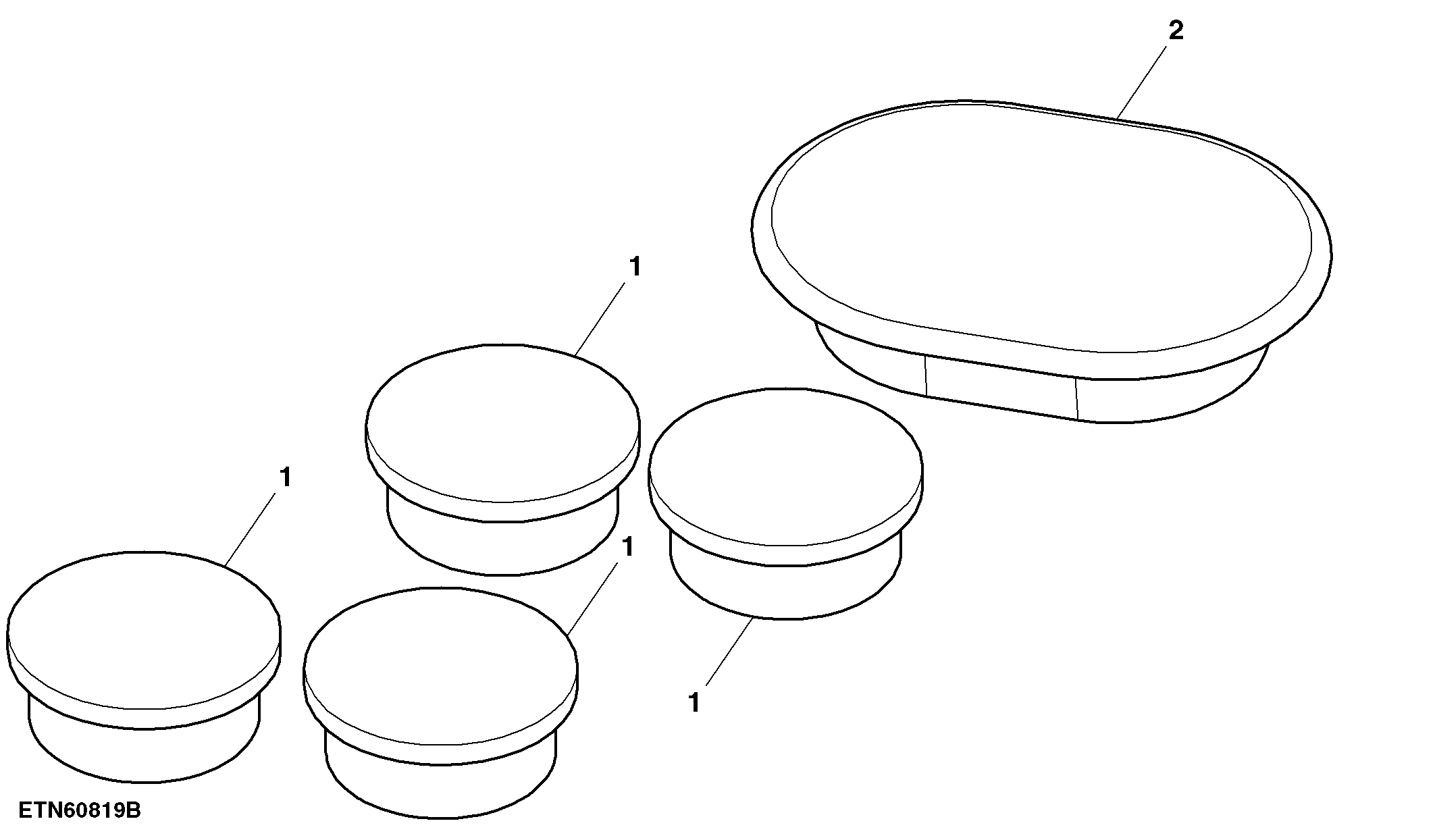 Plugs, CAB Floor, W/ IVT™, W/O Multi Function Lever