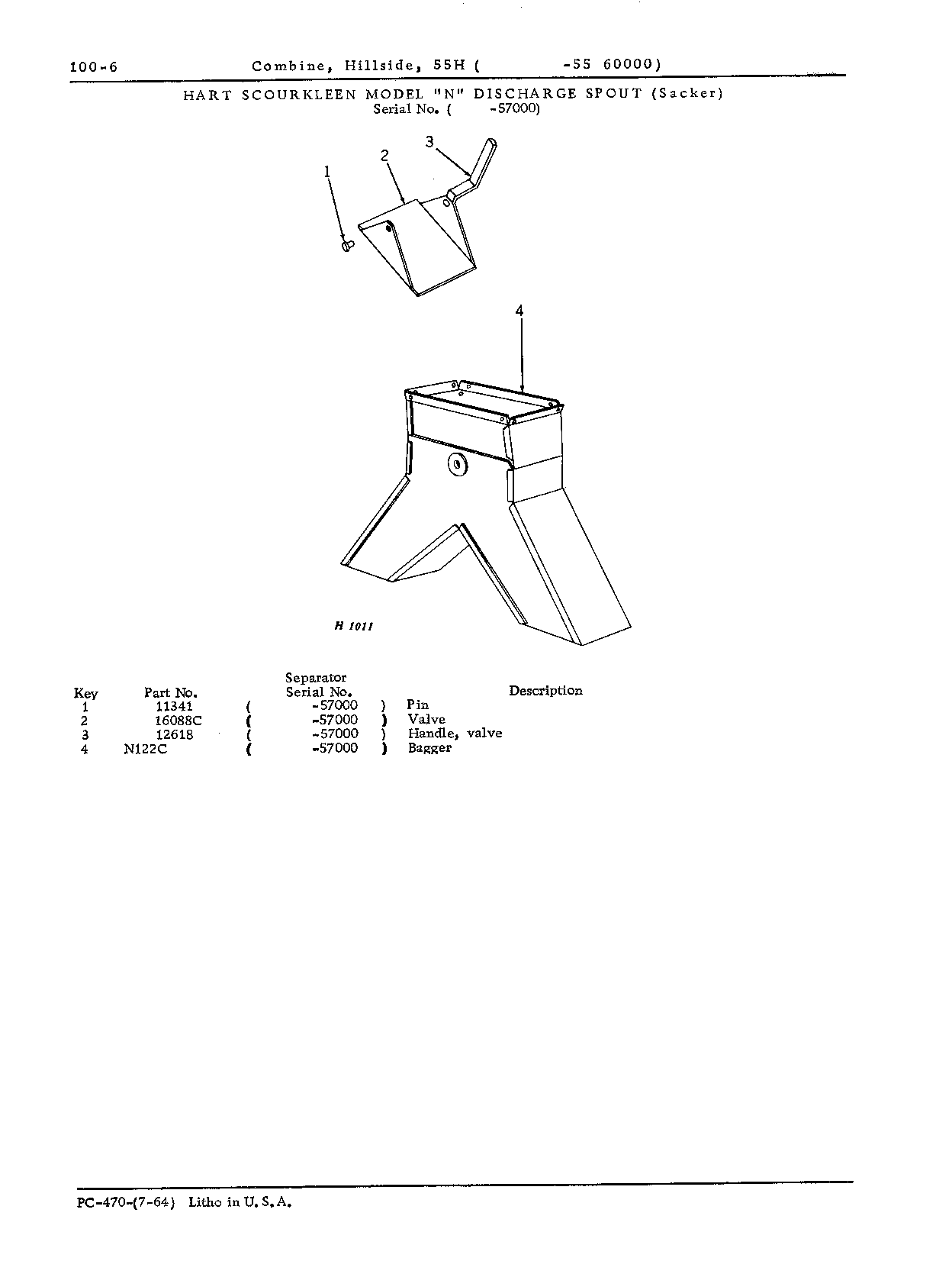 Discharge spout, ScourKleen