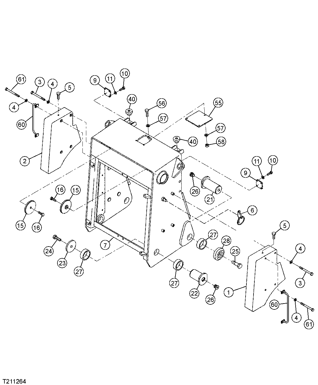 GRILLE HOUSING, MOUNTING HARDWARE, AND WEIGHTS