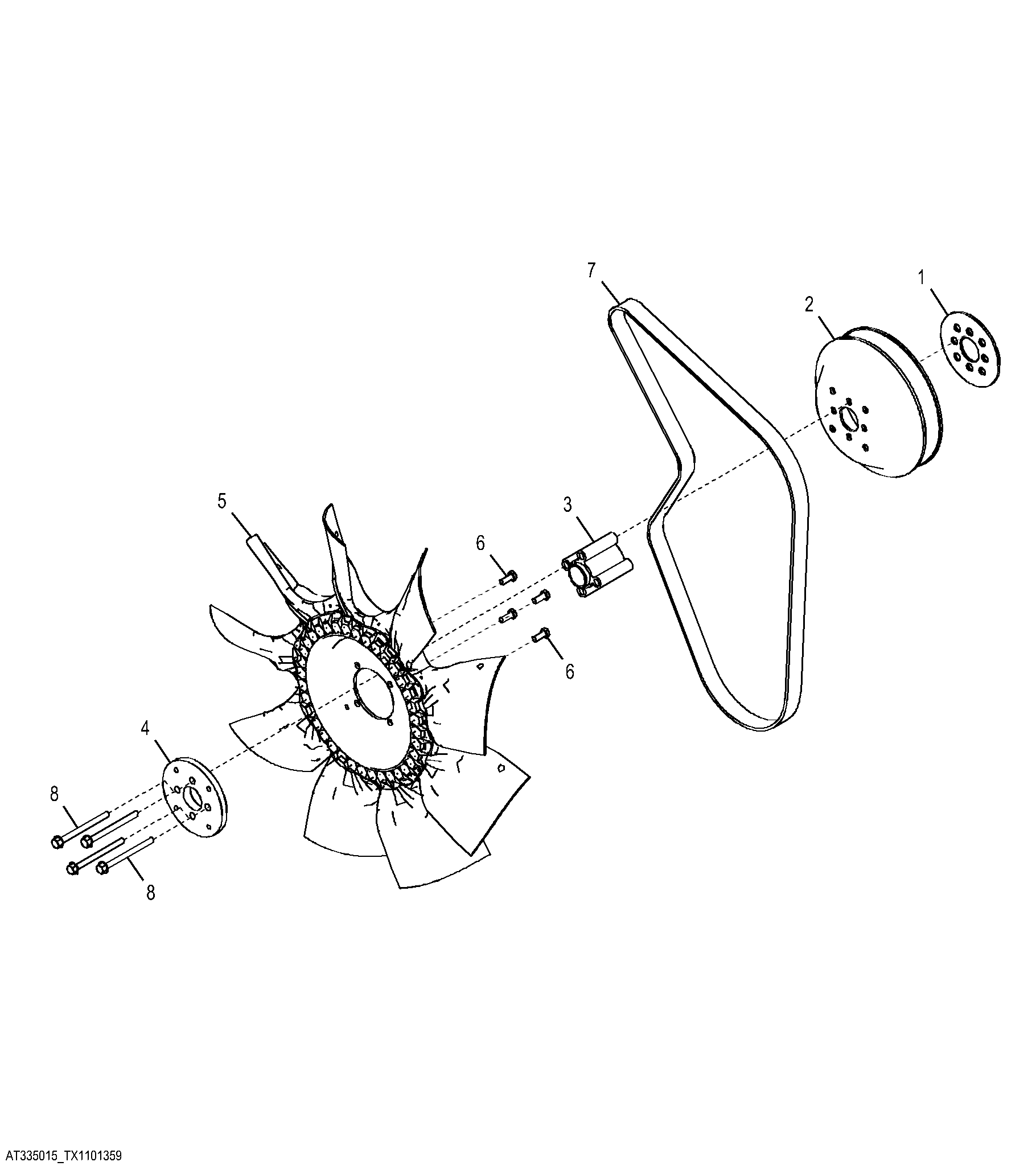 Fan Package without Air Conditioning (Engine 4045HT054-)