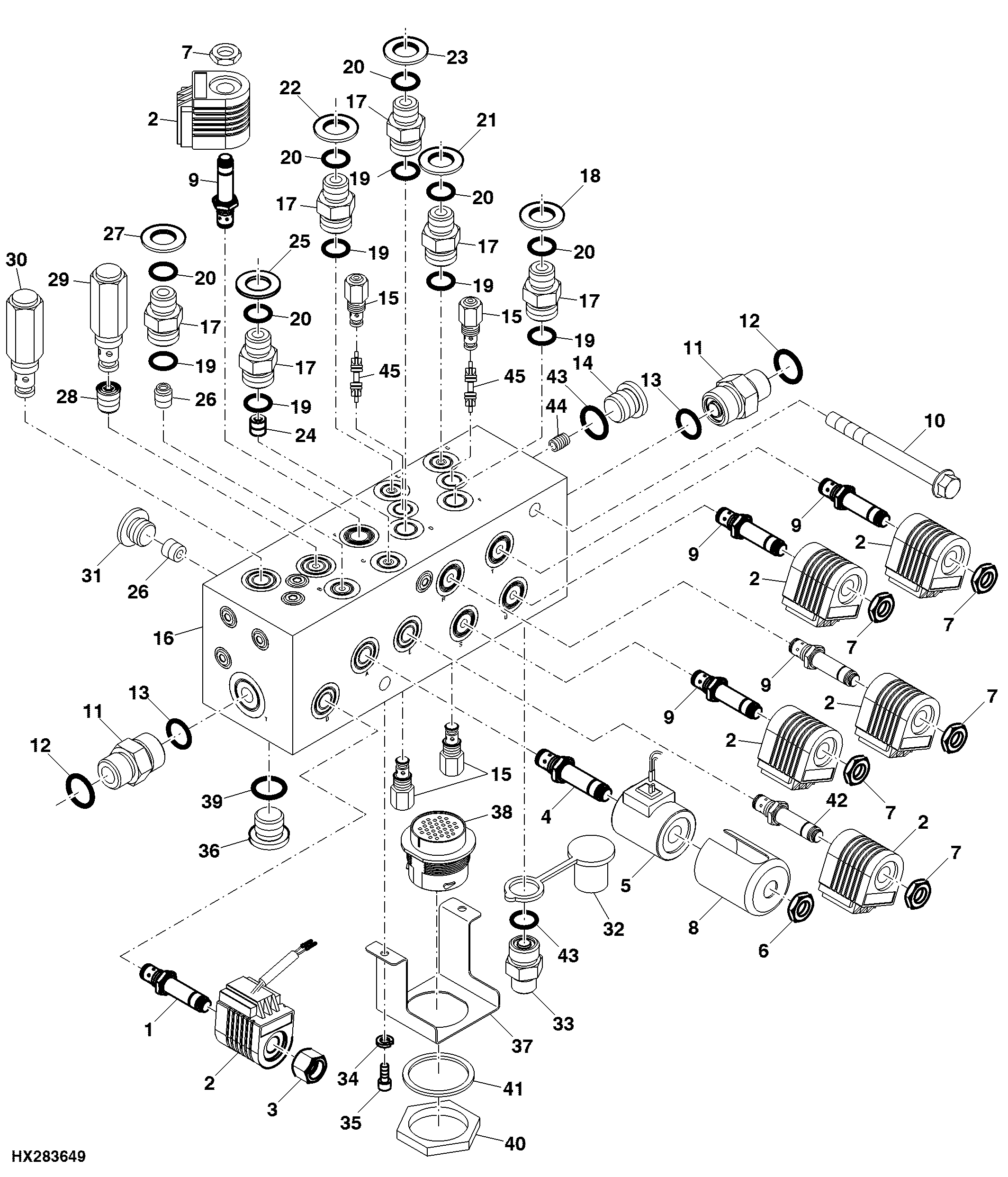 Five-Function Hydraulic Valve Block (715401 - )