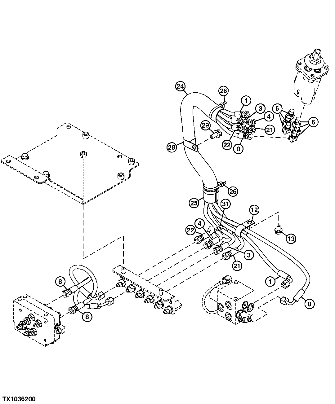 Pilot Lines (Left Pilot Controller To Regulator Valve and Pilot Shut off Valve)