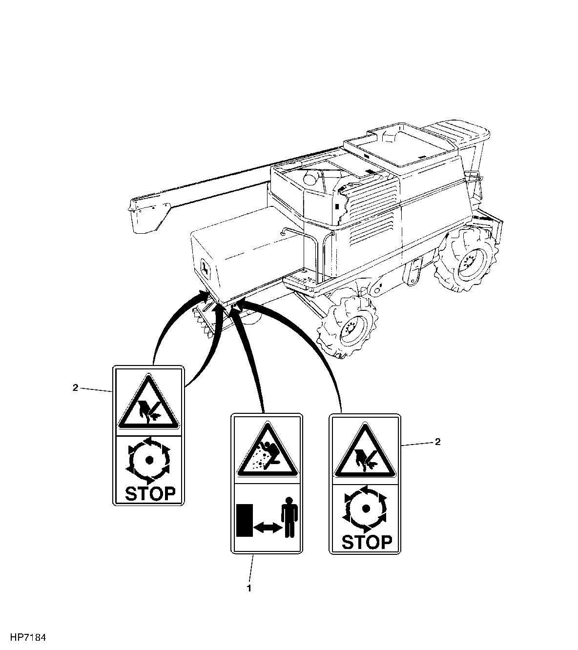 SAFETY DECALS AND LOCATIONS - RUSSIAN AND UKRAINIAN