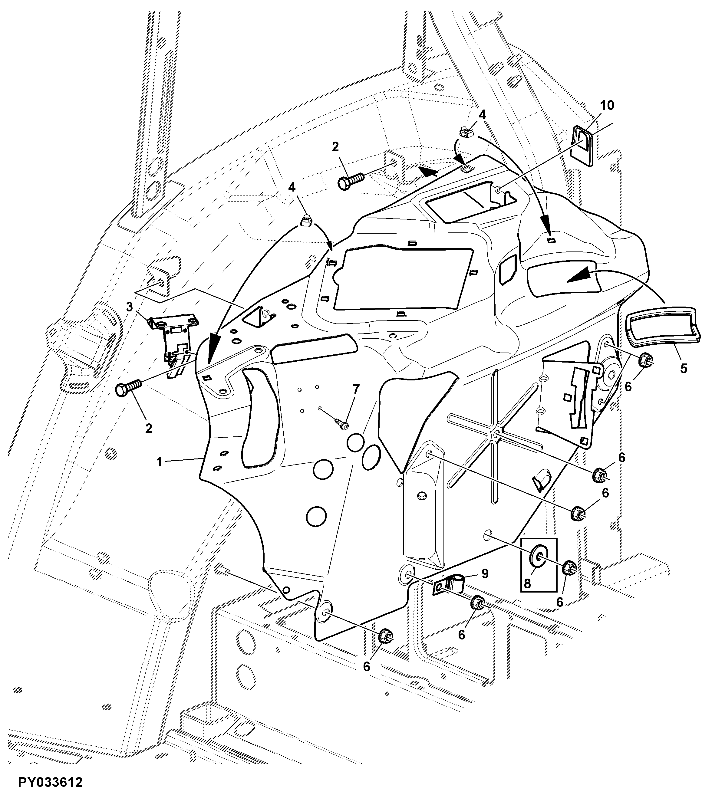 SUPPORT, CONTROL CONSOLE ON RIGHT (PREMIUM CAB)