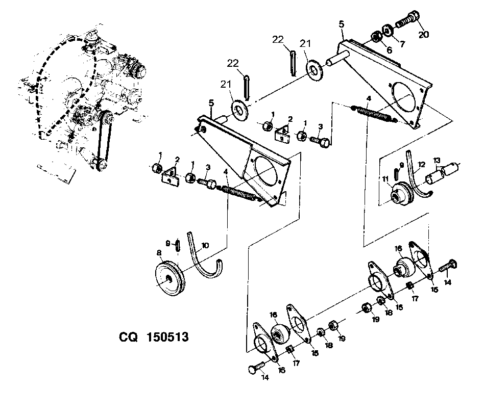 COUNTERSHAFT FOR ROTARY SCREEN - AIR CONDITIONING
