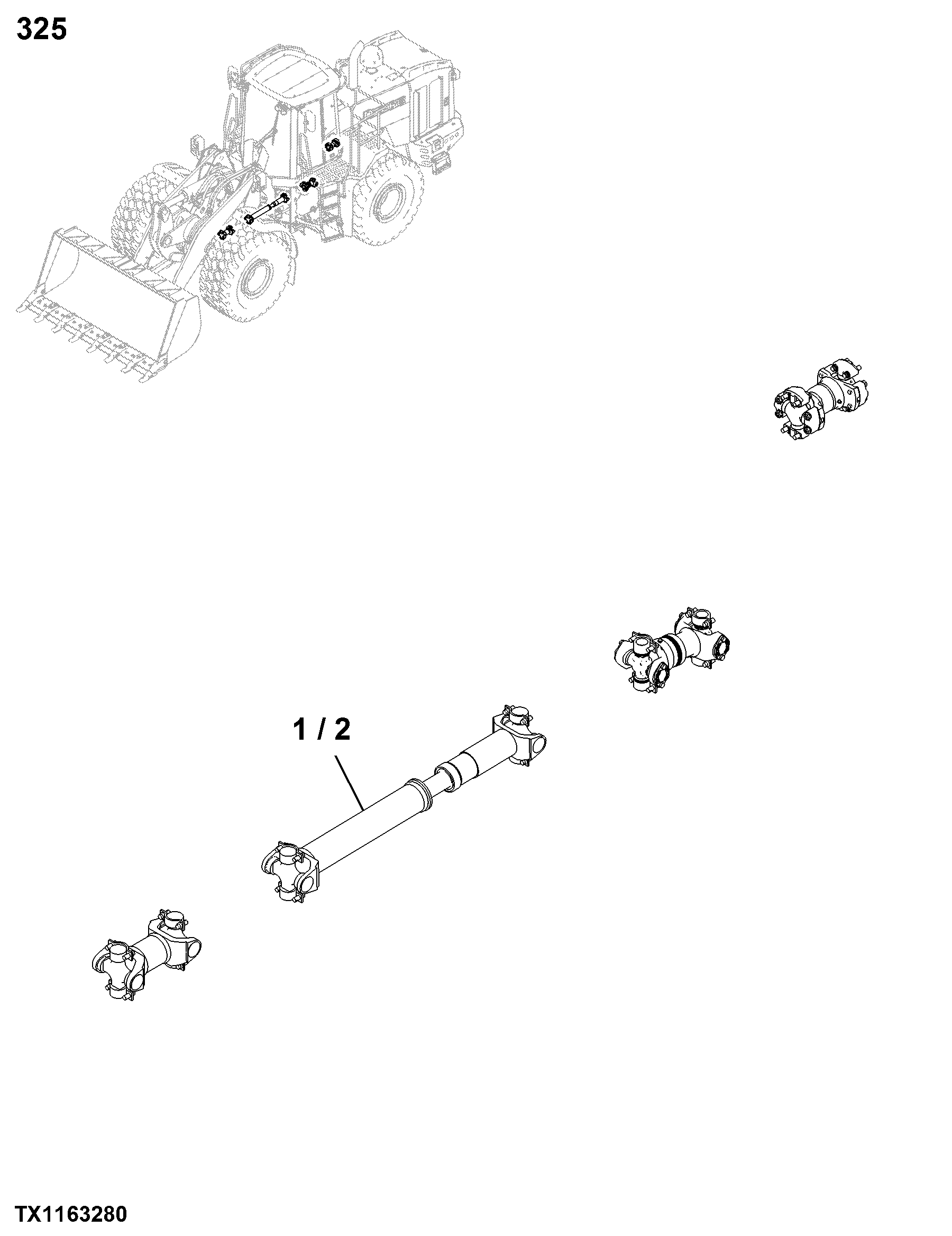 0325 Input Drive Shafts & U-joints