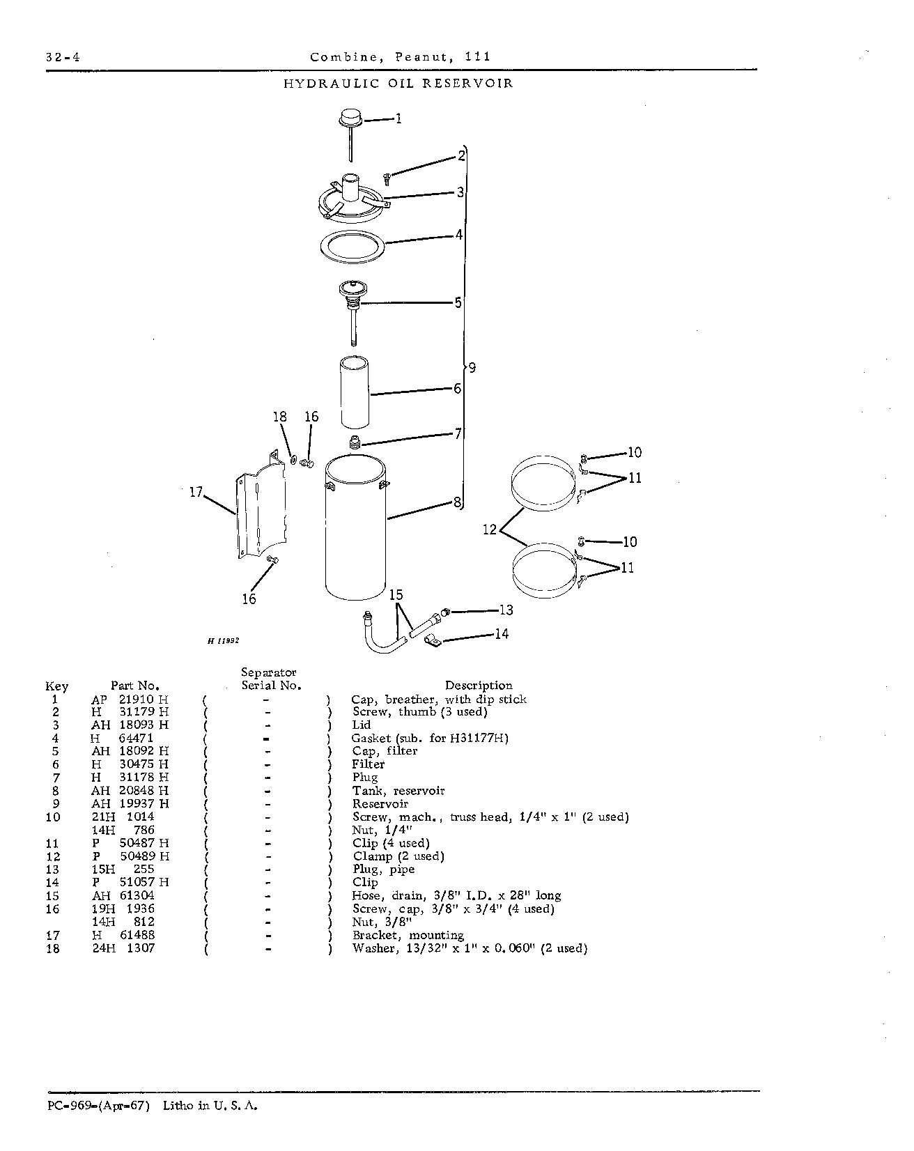 Hydraulic oil reservoir