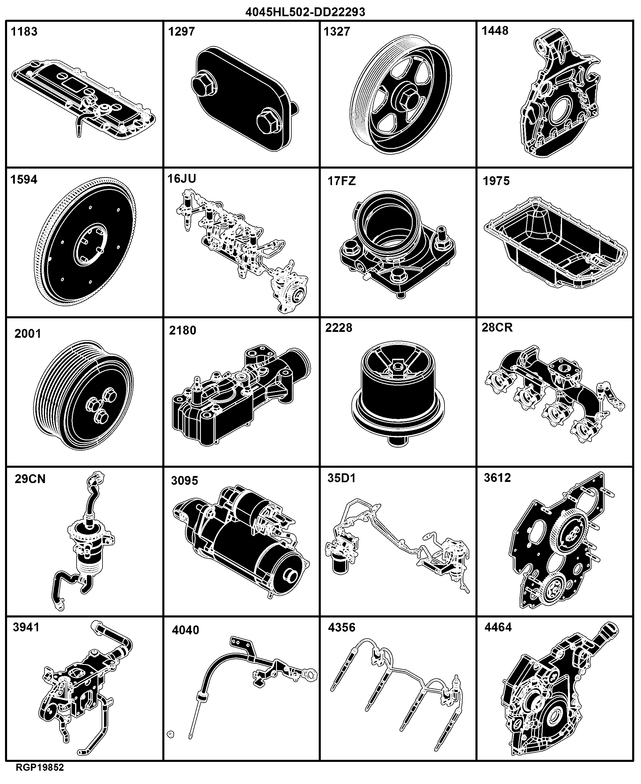 E1 Engine 4045HL502-DD22293-ETN135873