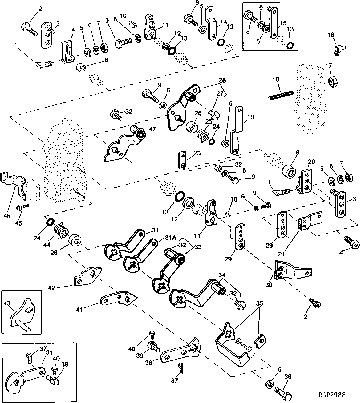 FUEL INJECTION PUMP GOVERNOR LEVERS AND CONTROLS