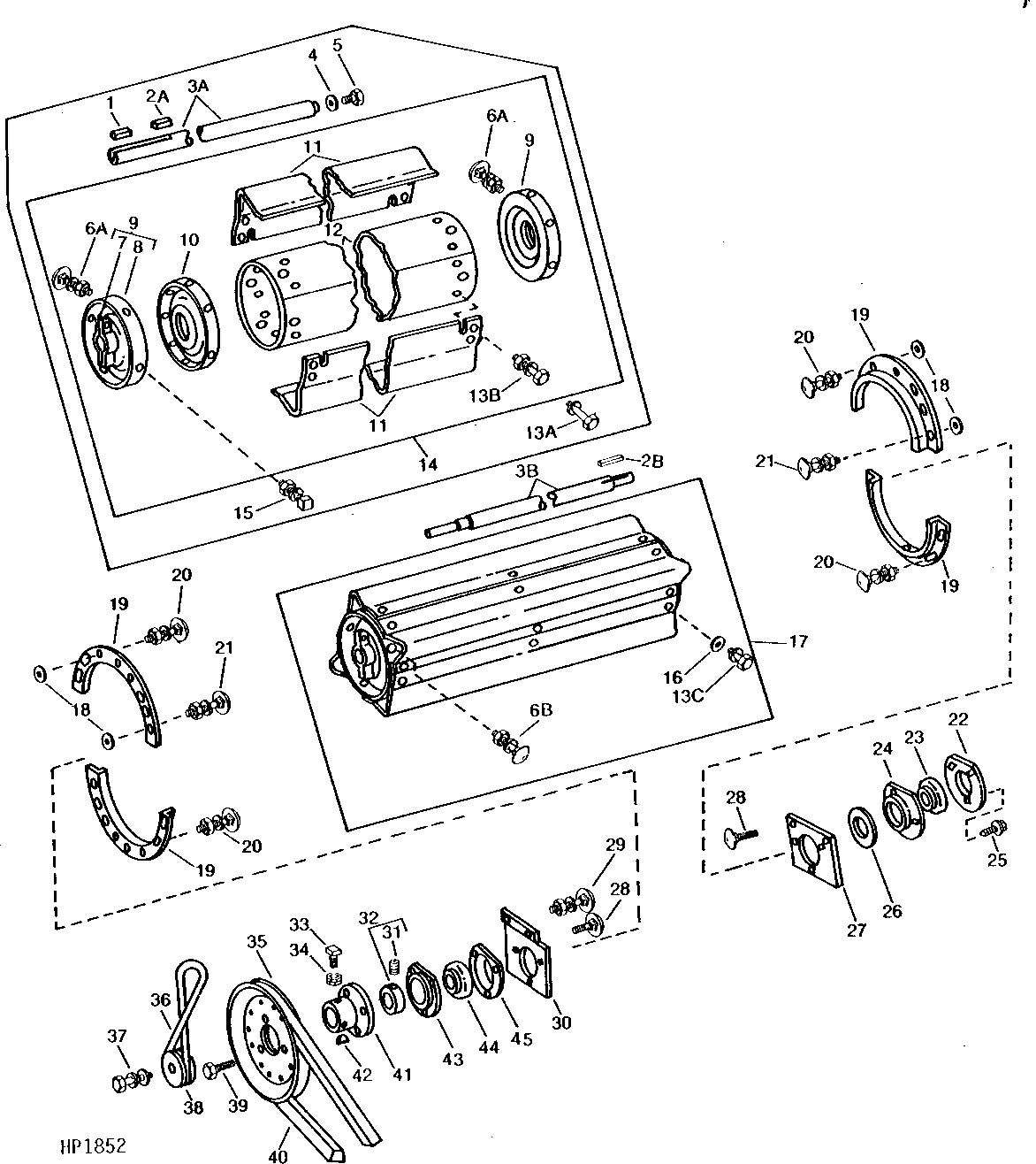 ROTARY DEFLECTOR AND TACHOMETER DRIVE (FOUR-WING) (353601 - )