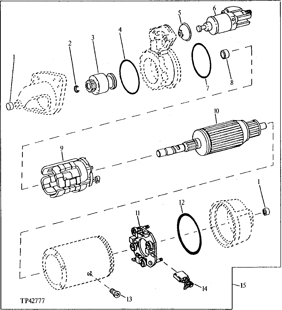 12-Volt Starter (Deere™ Number 128000 - 7231) ( - 417316)