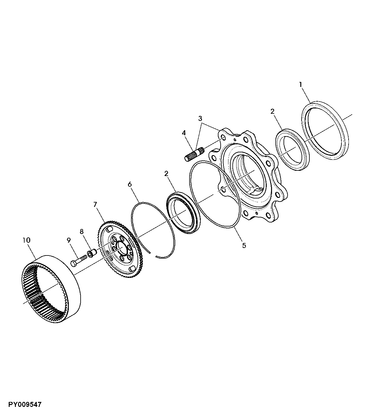 4WD WHEEL HUB AND PLANETARY REDUCTION GEARS