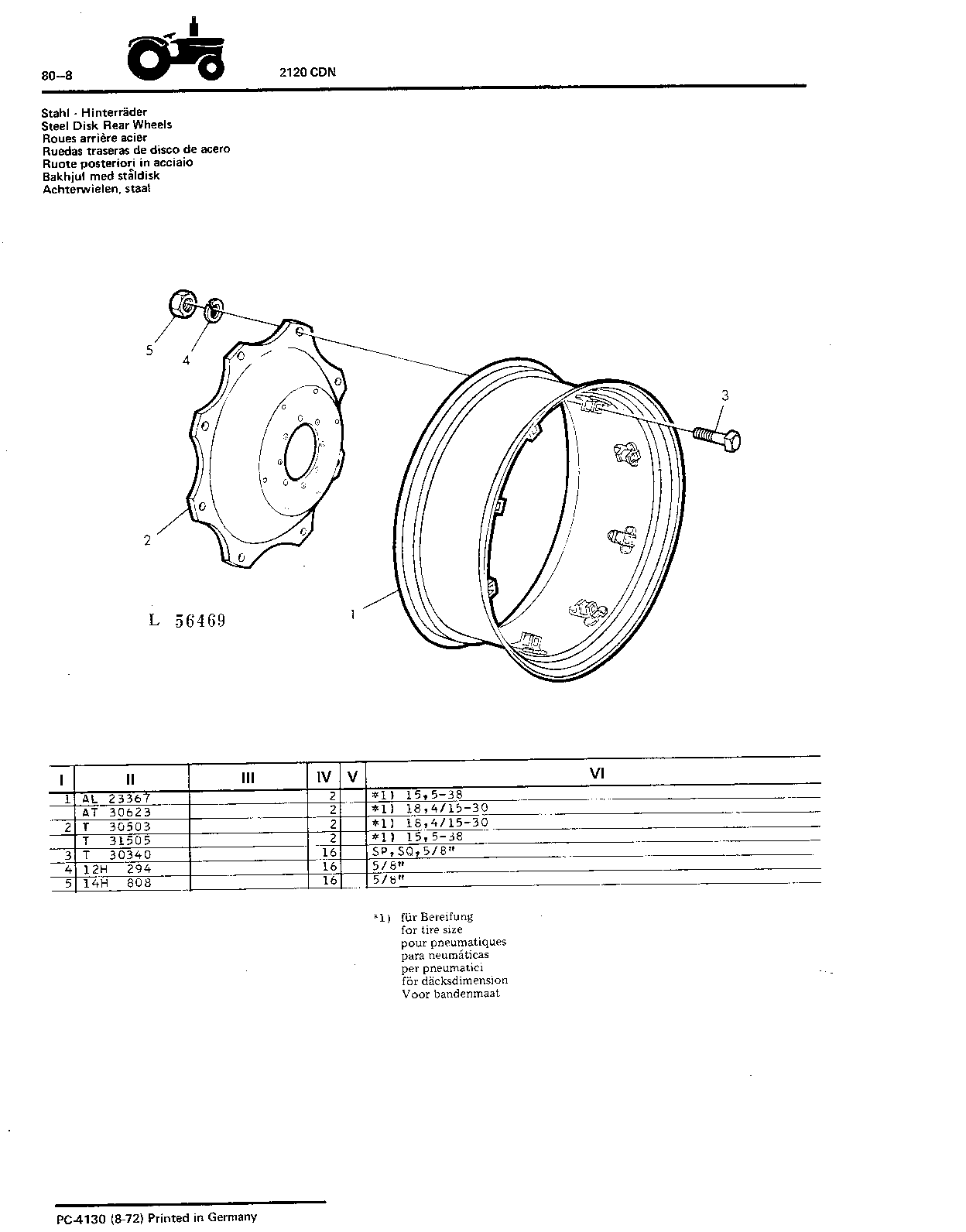 Steel Disk Rear Wheels