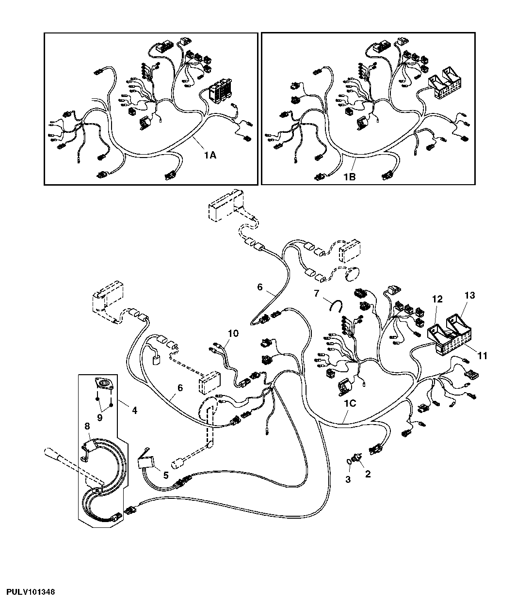 REAR WIRING HARNESS (NORTH AMERICAN VERSION) (WITH CAB)