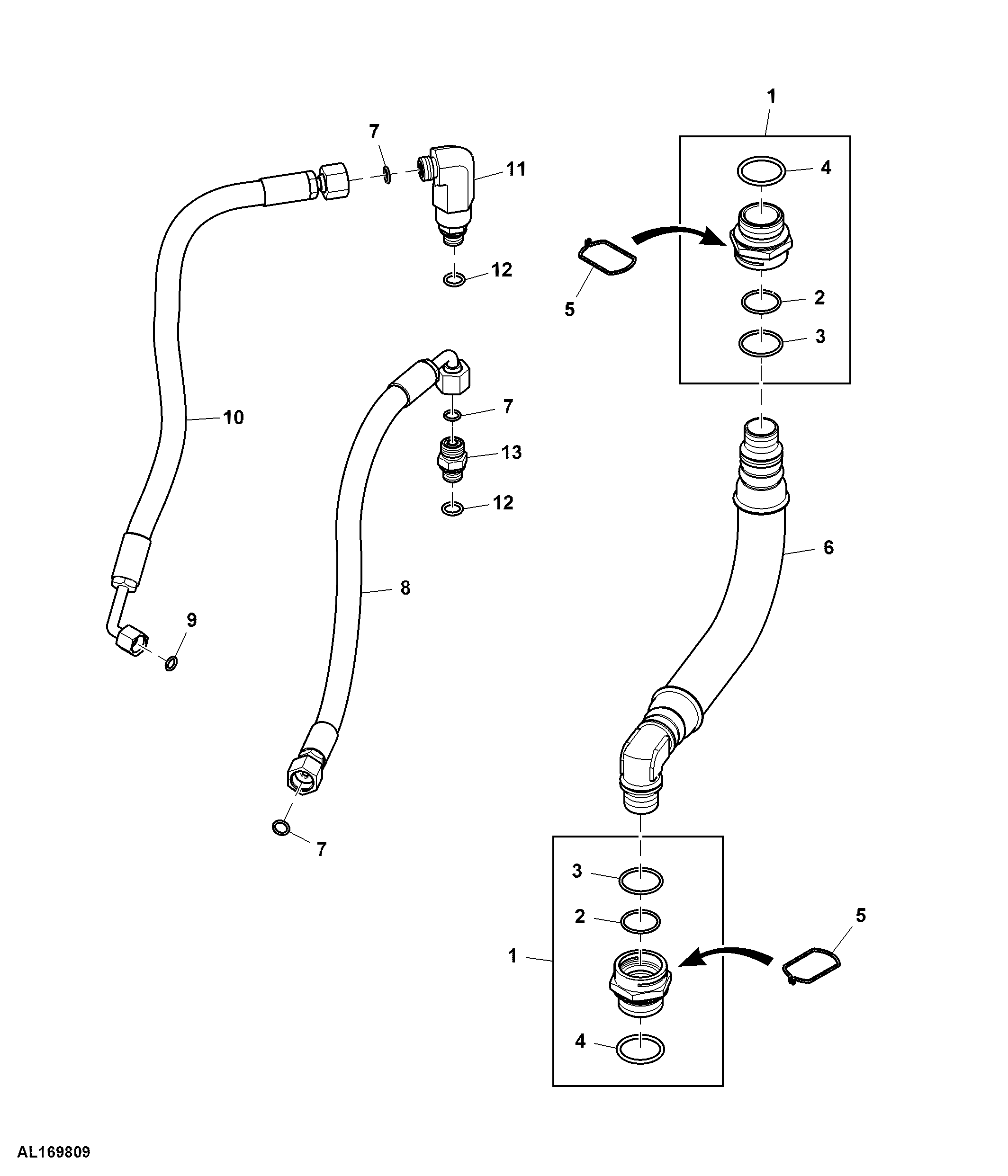 Hoses, Inlet Valve Priority 3, W/ PFC-System