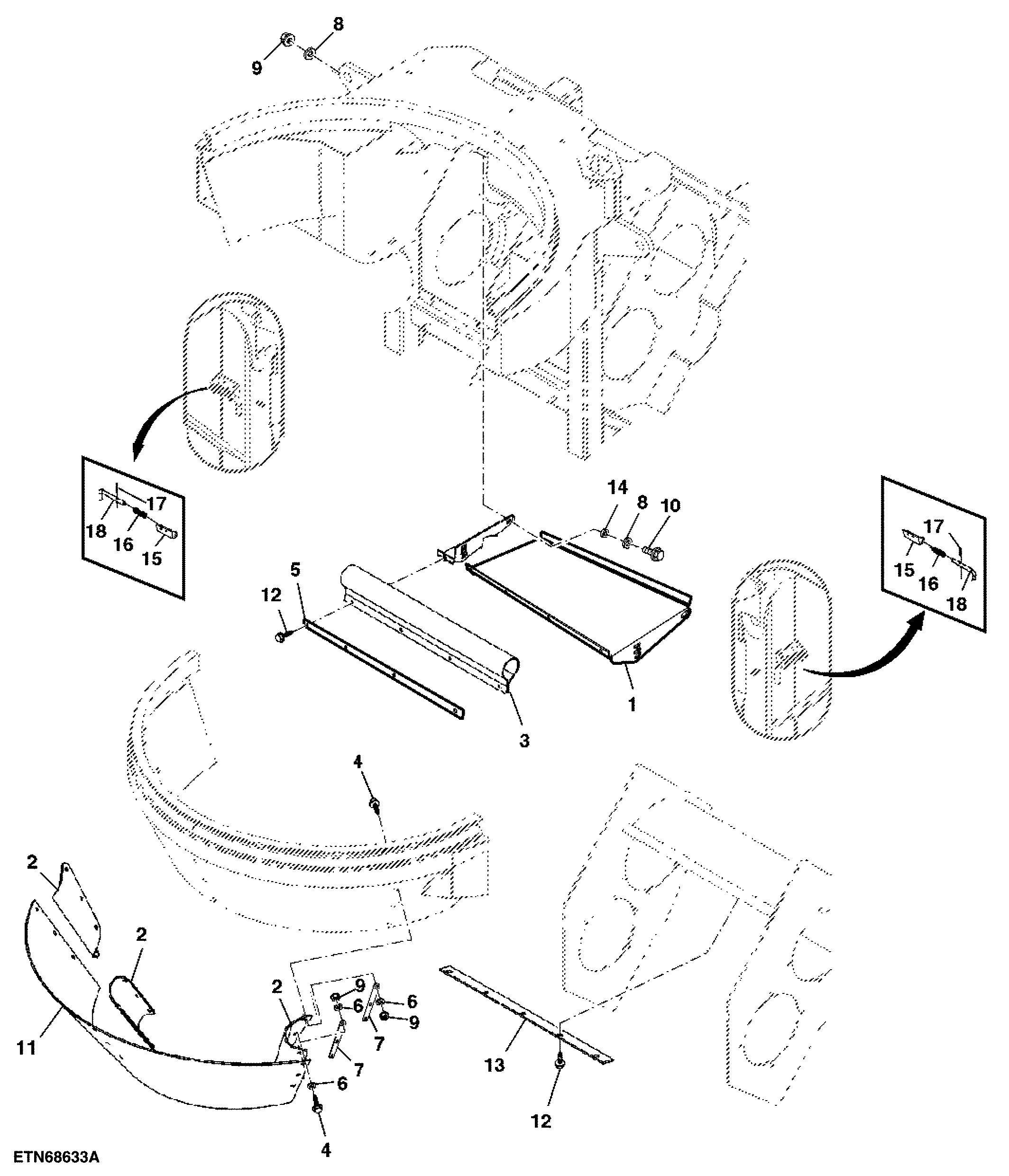Primary Extractor Air In Louvers Chopper Deflector