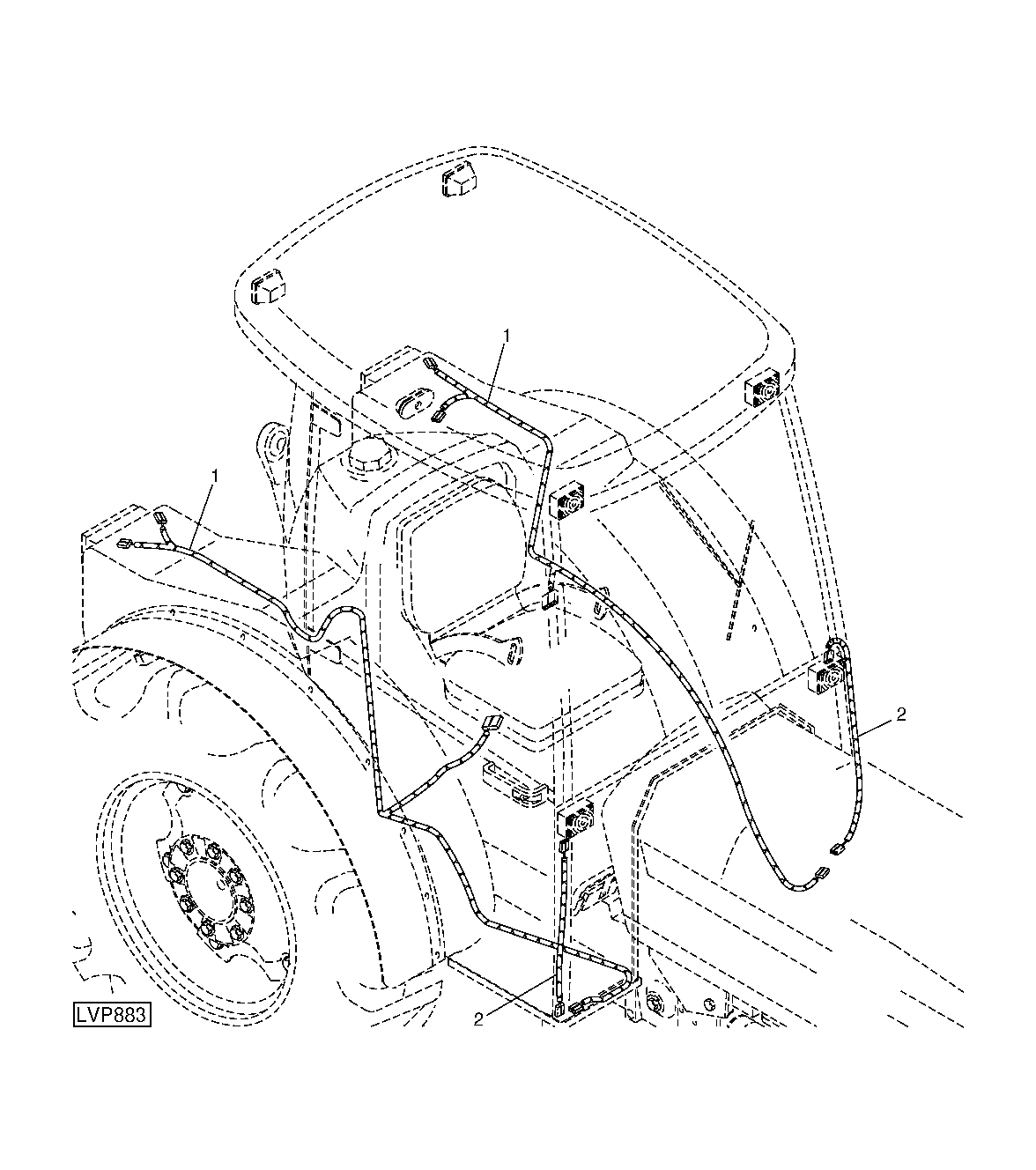 WARNING LAMP AND TAIL LIGHT WIRING (CAB)