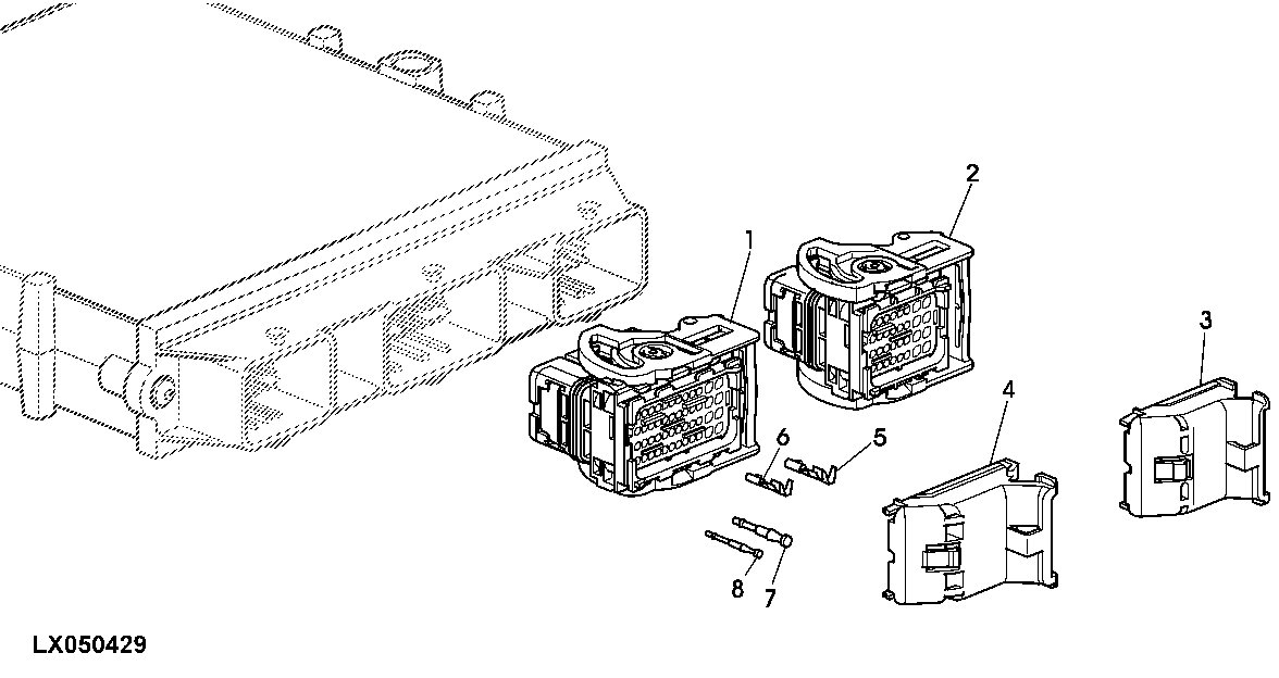 CONNECTOR FOR ELECTRONIC MOTOR CONTROL UNIT