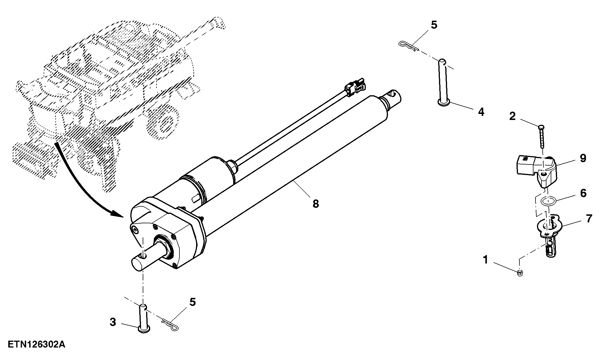 Fold Position Unloading Auger Sensor (775001 - )