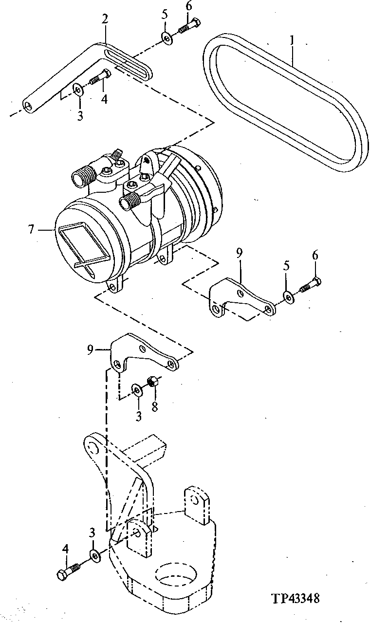 AIR CONDITIONER COMPRESSOR AND SUPPORT (788774 - 792106)