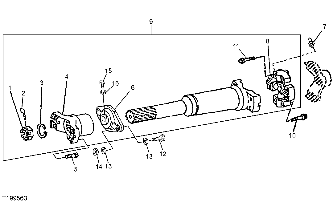 COUPLING SHAFT (ROCKFORD) (SERIAL NO. -586628)