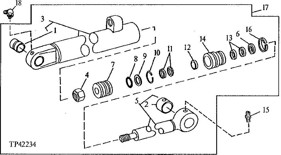 Power Steering Cylinder W/O MFWD (Replacement Cylinder)