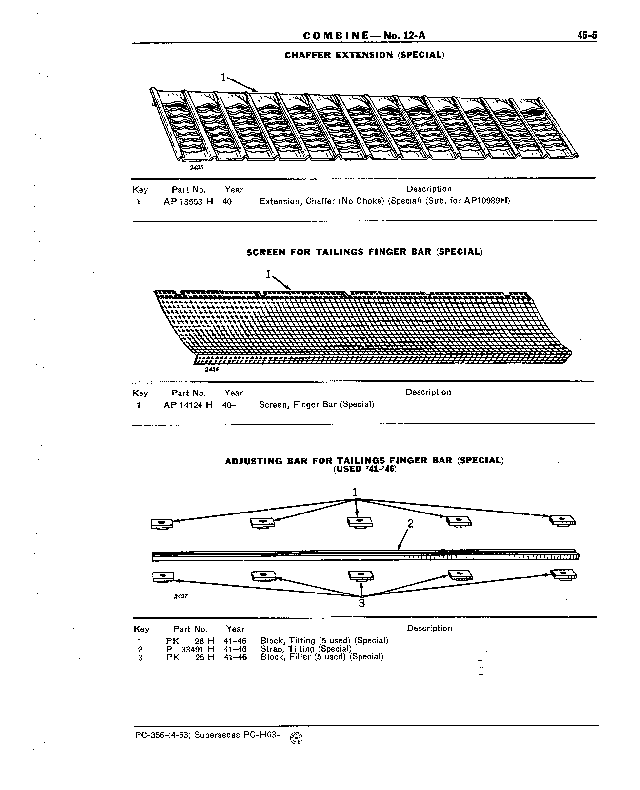 Section 45-Shoe, Sieves, and Chaffer (Continued)
