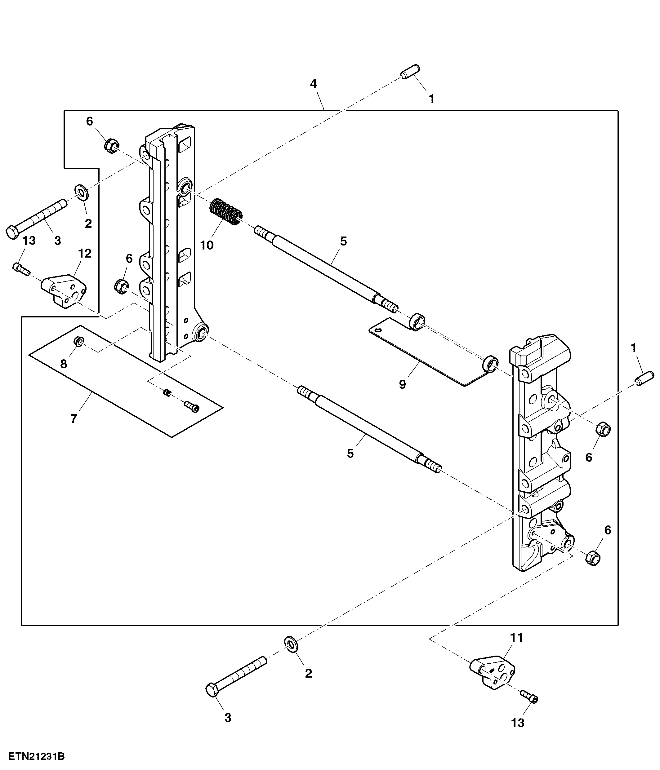 Support, 3-in-1 Hitch, W/ Sway Blocks (For North America)