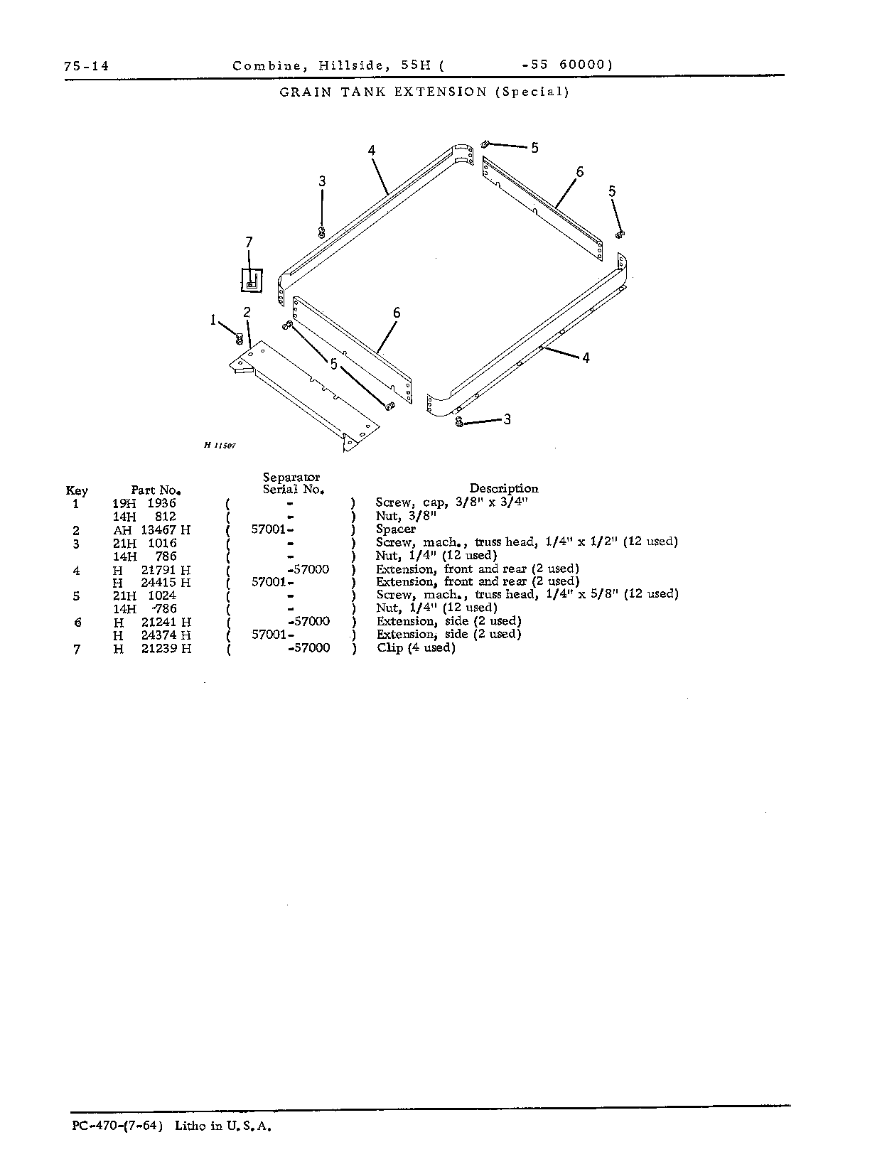 Extension, grain tank
