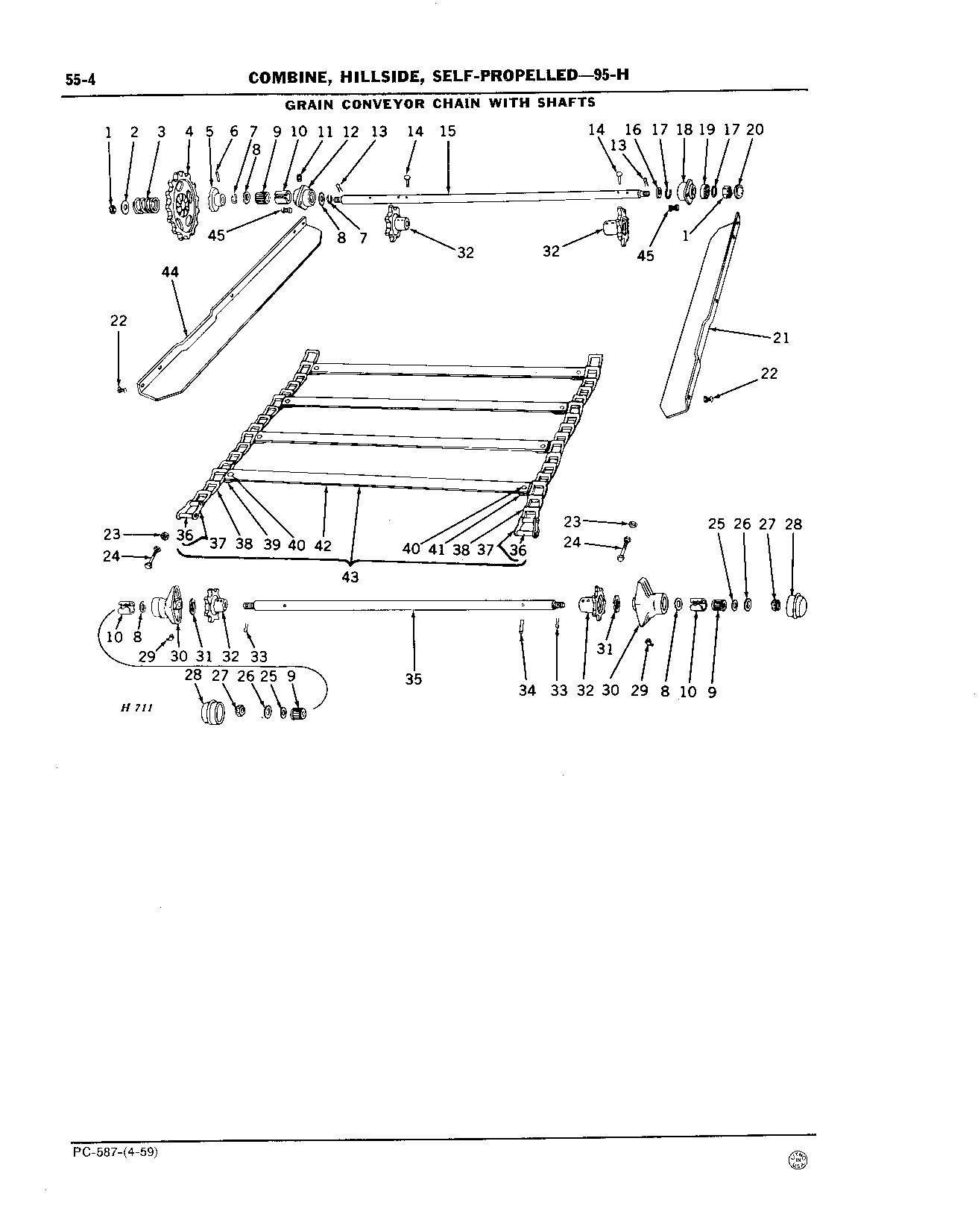 Grain Conveyor Chain with Shafts
