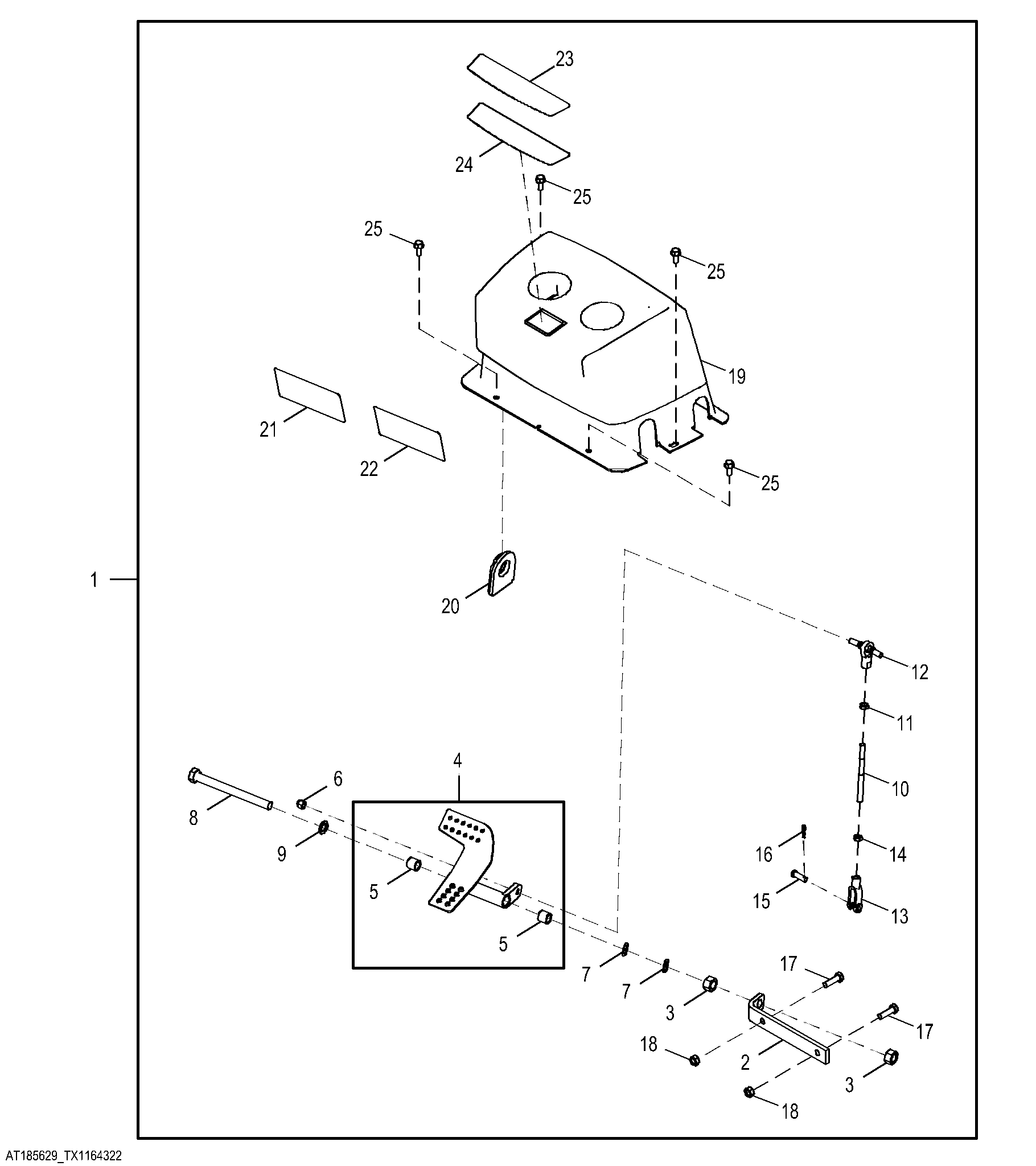 Left Foot Pedal, 2-Way Auxiliary Manual Controls