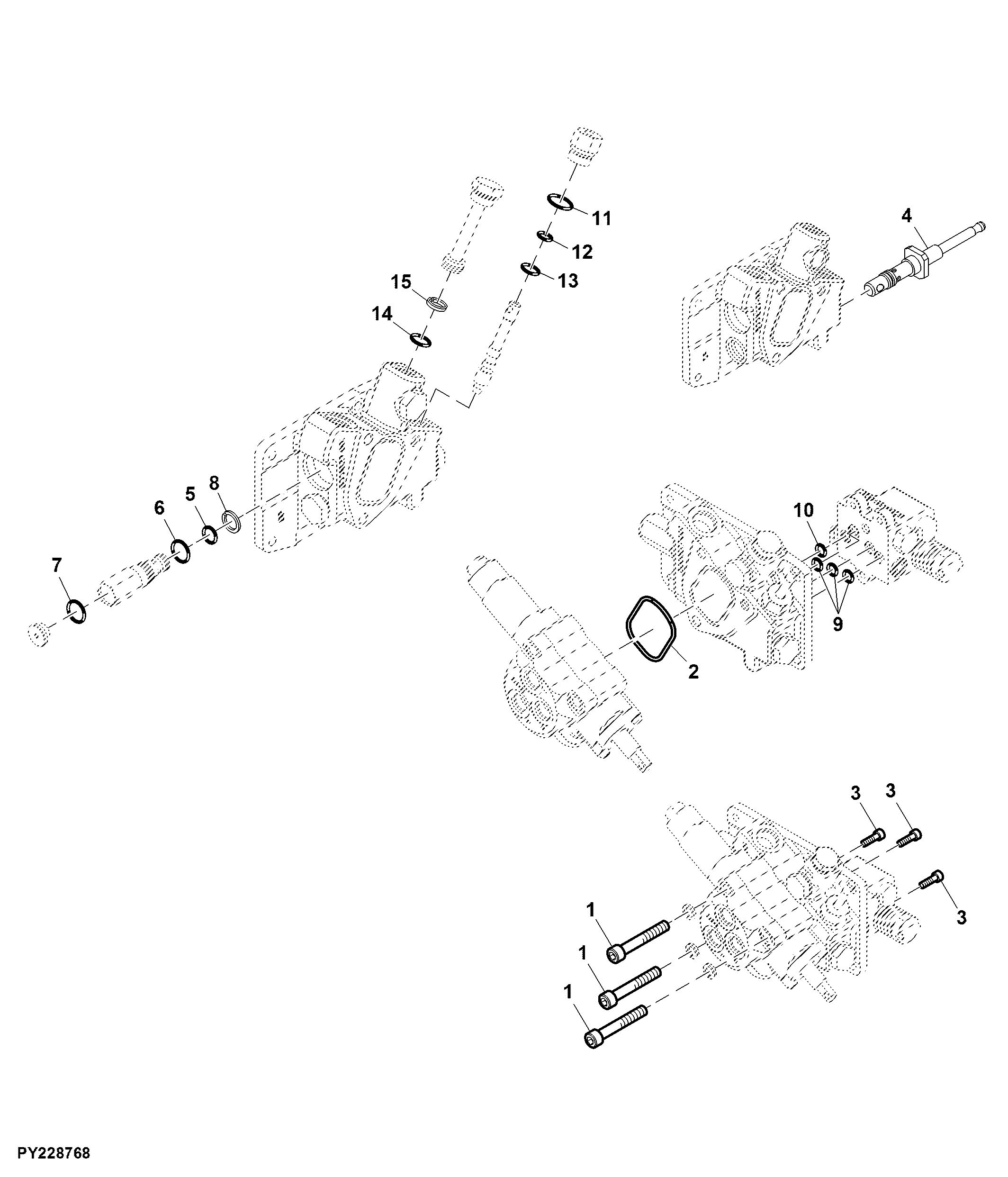 Rockshaft Control Valve Kits,W/ SCV, Reverse PTO